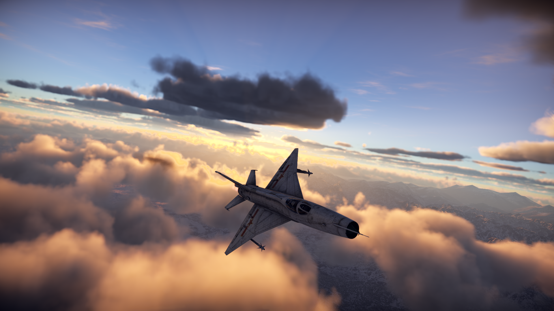 General 1920x1080 J-7E screen shot War Thunder sunset jet fighter military PC gaming sky clouds military aircraft military vehicle vehicle