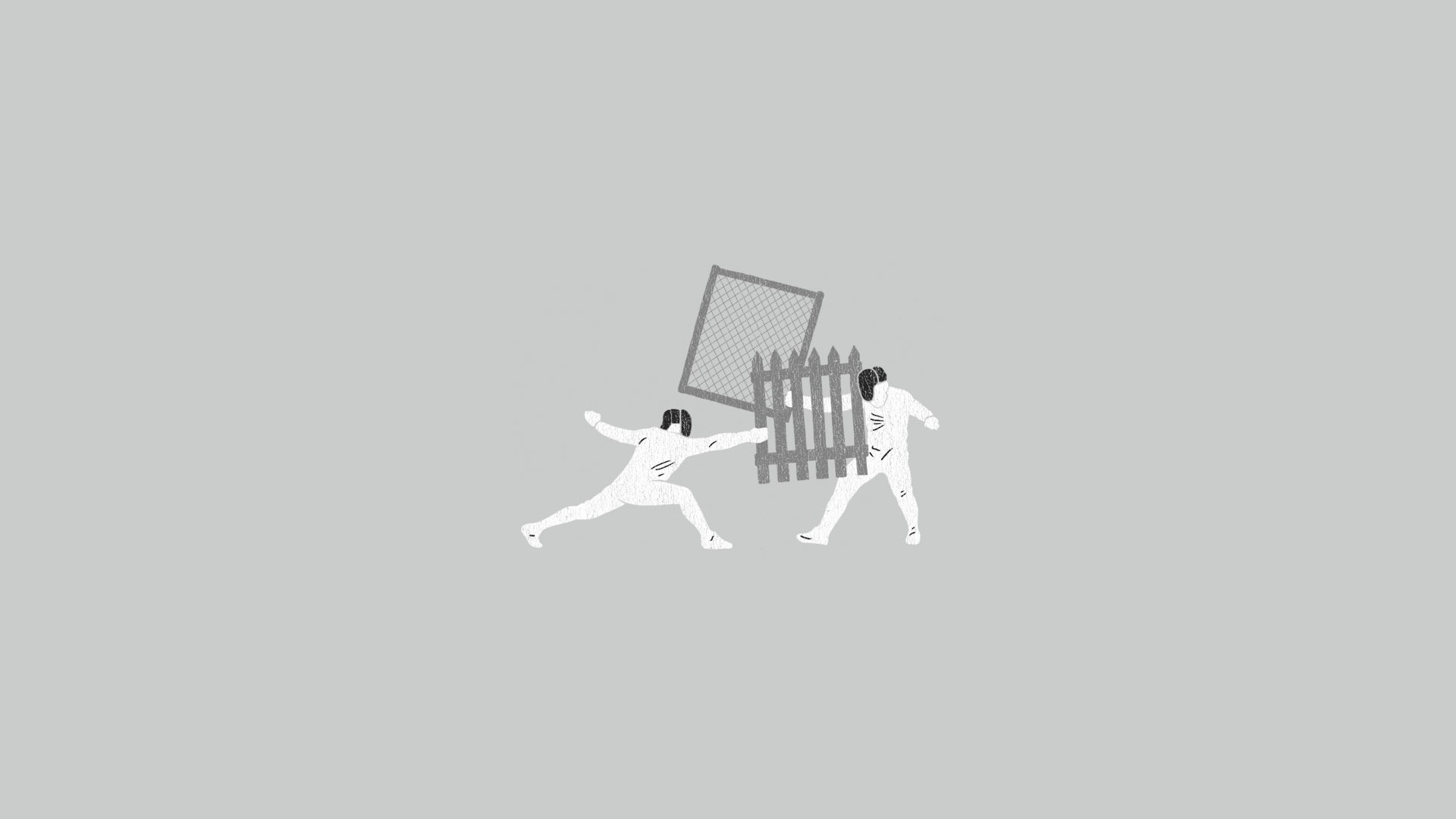 General 1920x1080 humor minimalism fencing (sport) fence