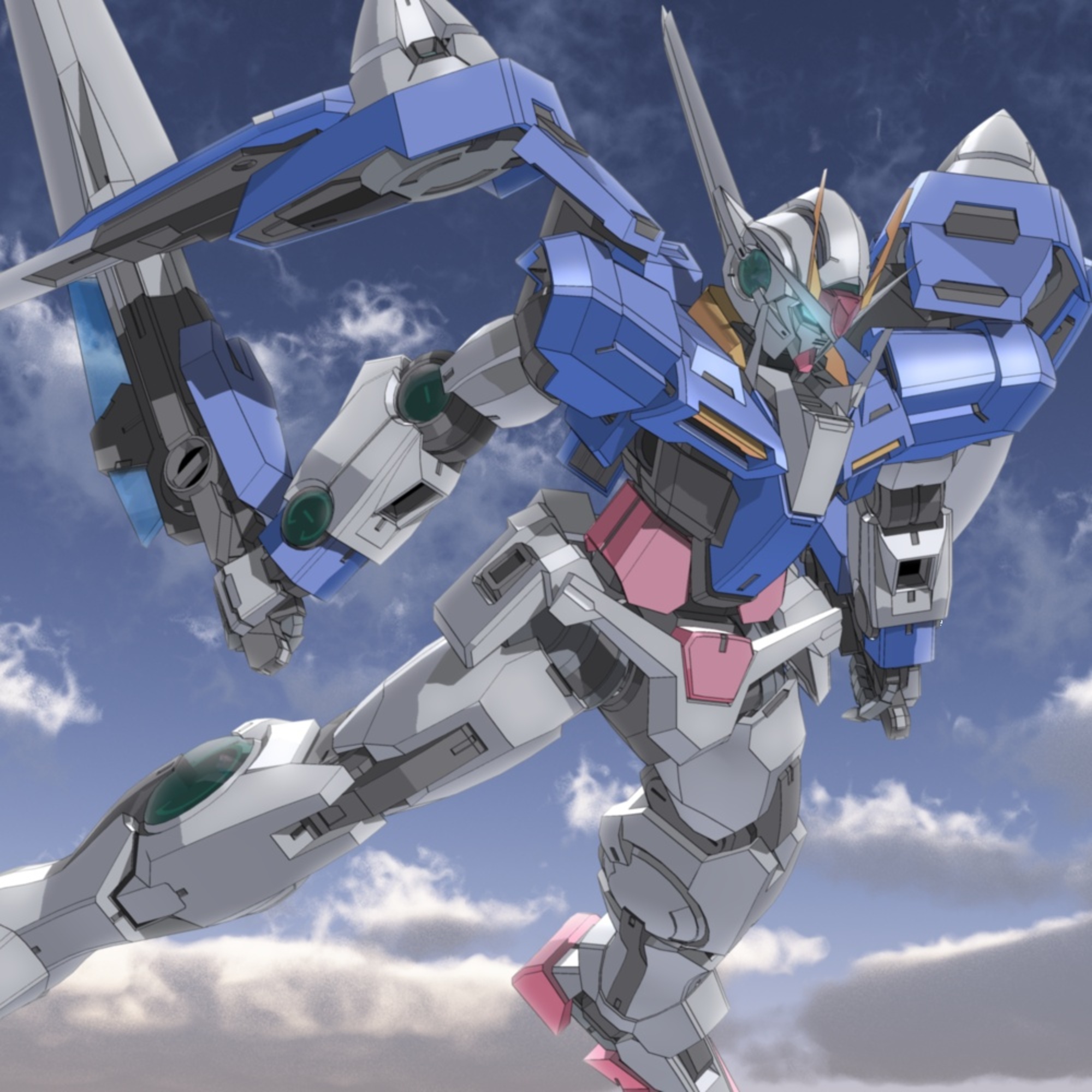 Anime 2000x2000 00 Gundam Mobile Suit Gundam 00 anime mechs Gundam Super Robot Taisen artwork digital art fan art