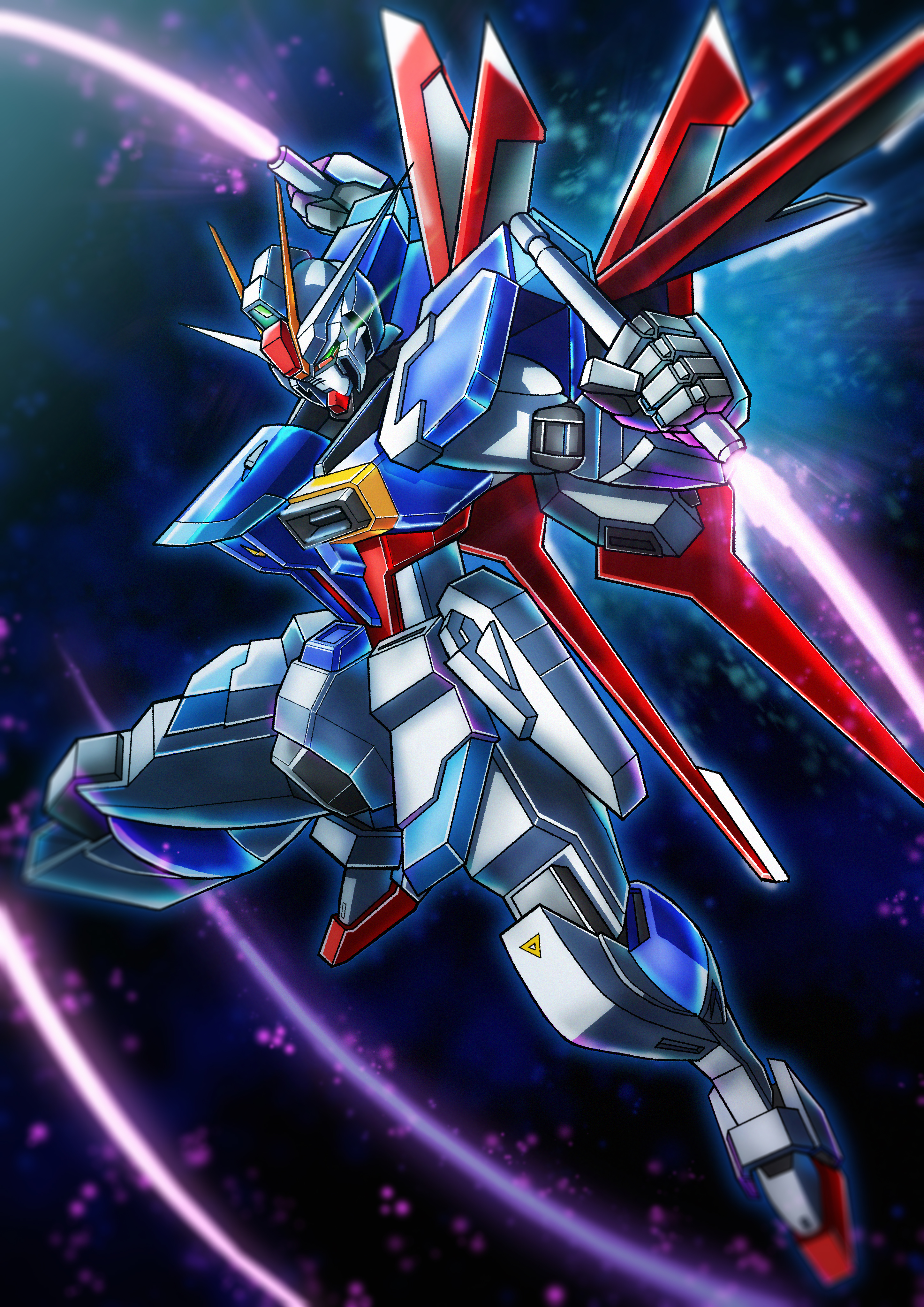 Anime 2894x4093 anime mechs Gundam Super Robot Taisen artwork digital art fan art Mobile Suit Gundam SEED Destiny Force Impulse Gundam