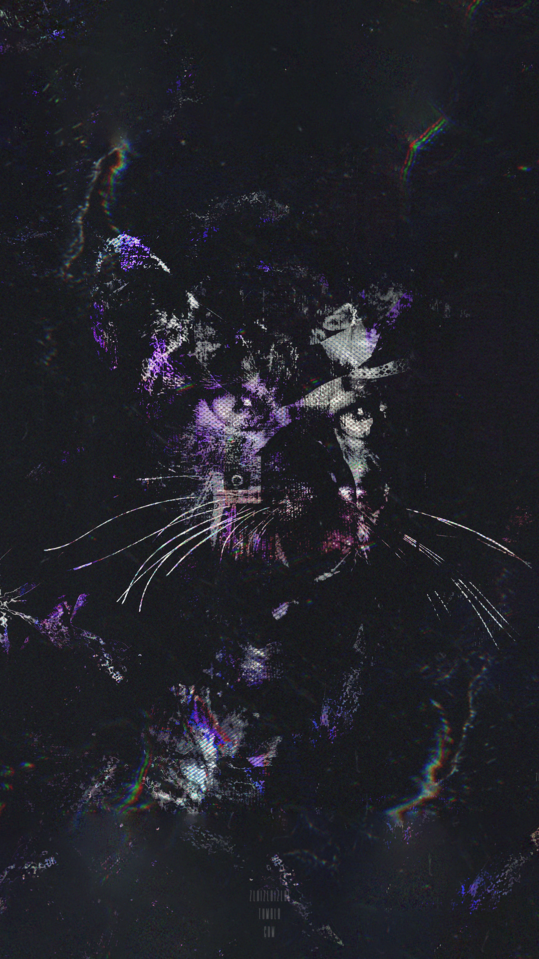 General 1080x1920 glitch art animals abstract cats