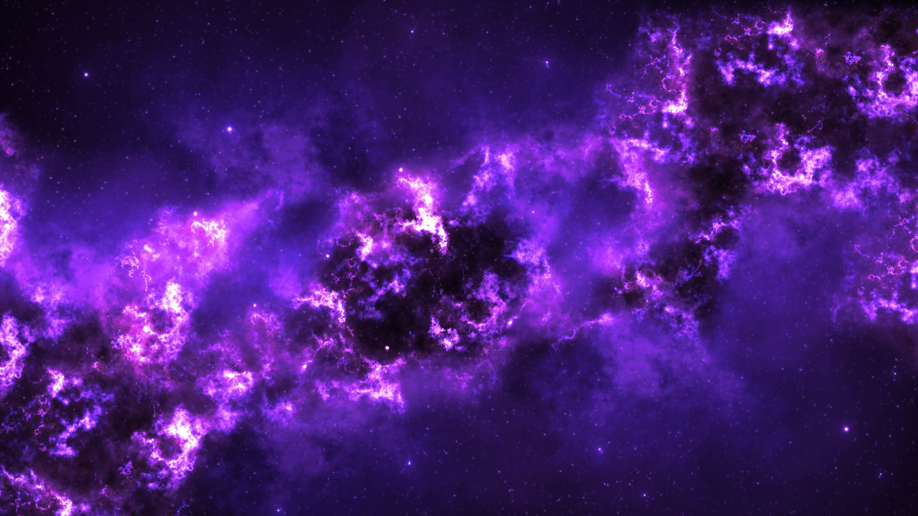 General 3840x2160 galaxy pink neon nebula space blue