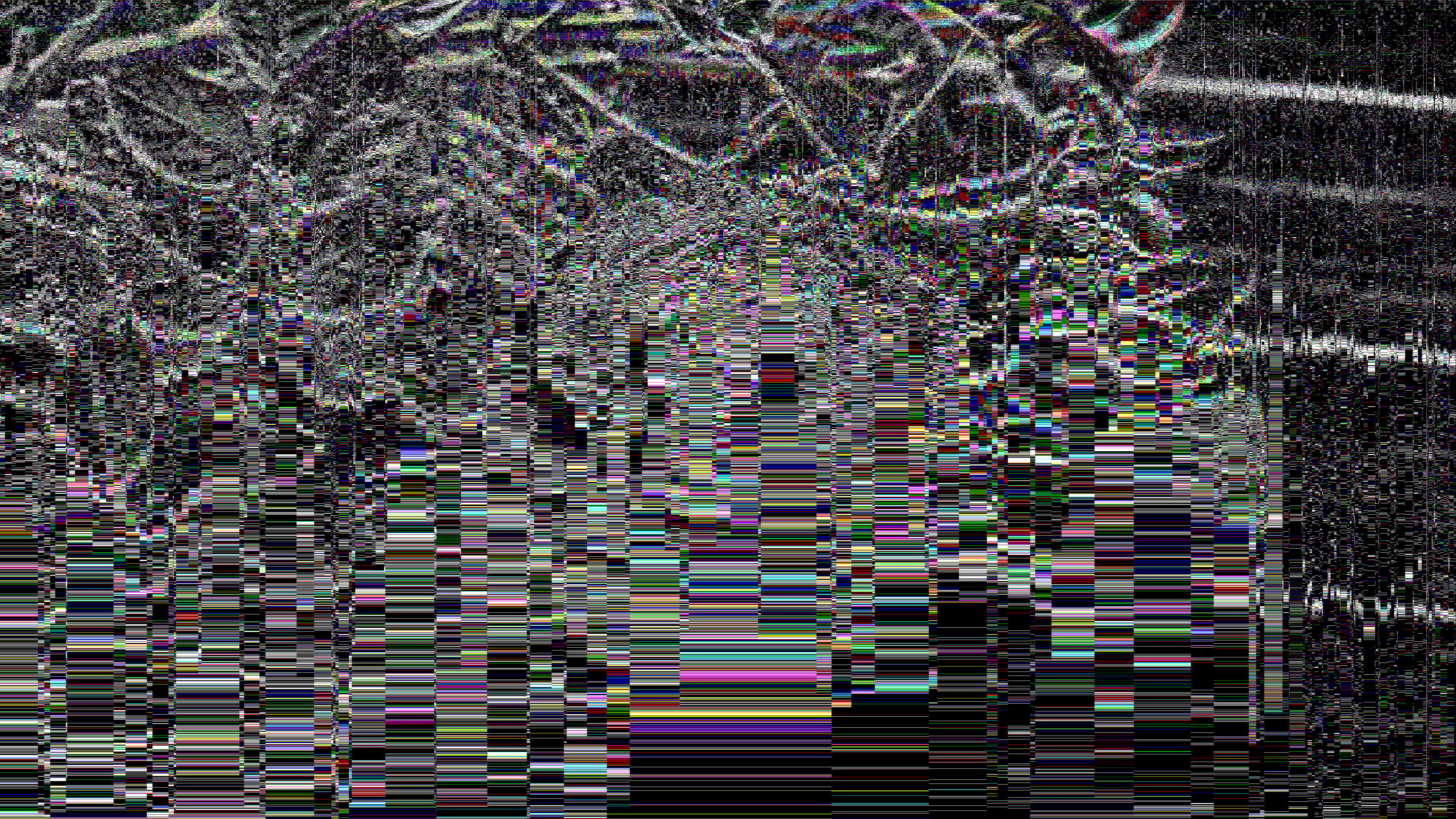 General 4640x2610 noise glitch art abstract digital art colorful pixels