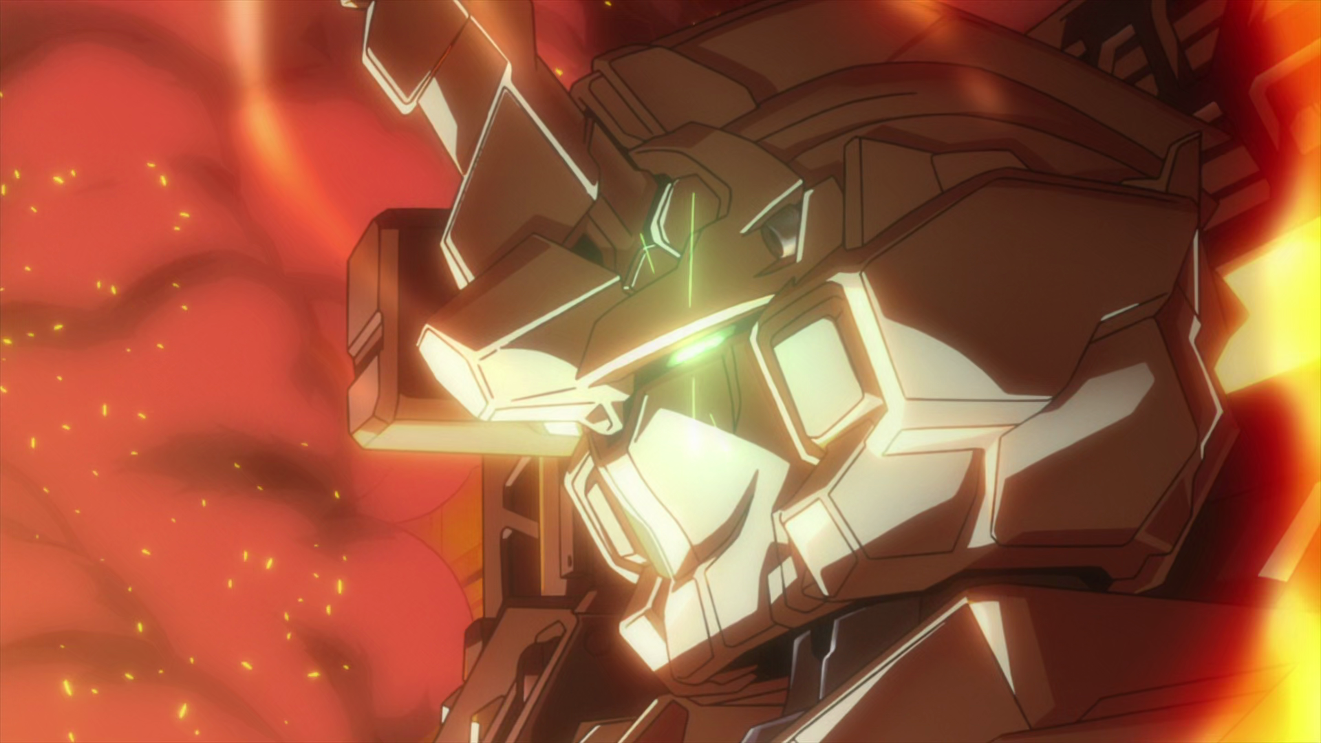 Anime 1920x1080 Gundam Mobile Suit Gundam Unicorn space Anime screenshot anime mechs smoke