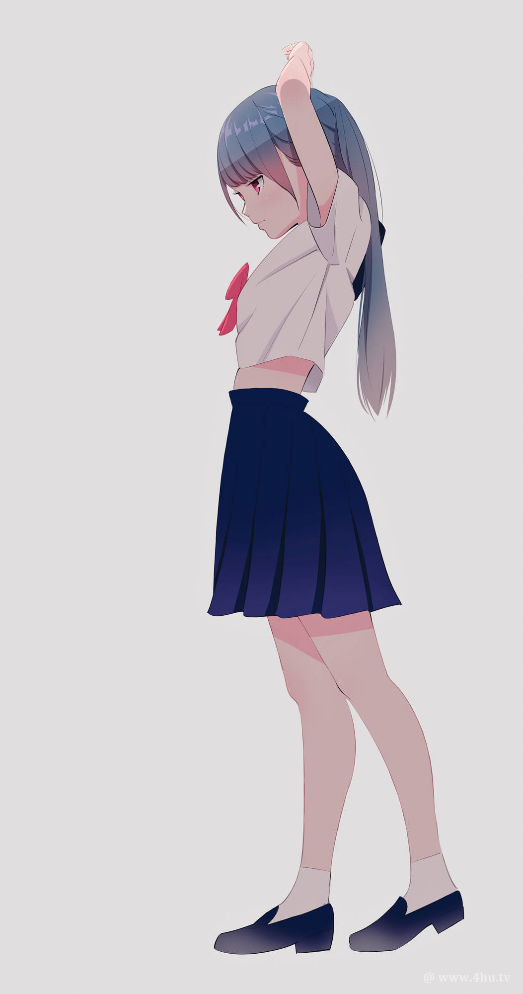 Anime 1053x2000 artwork anime girls schoolgirl school uniform portrait display
