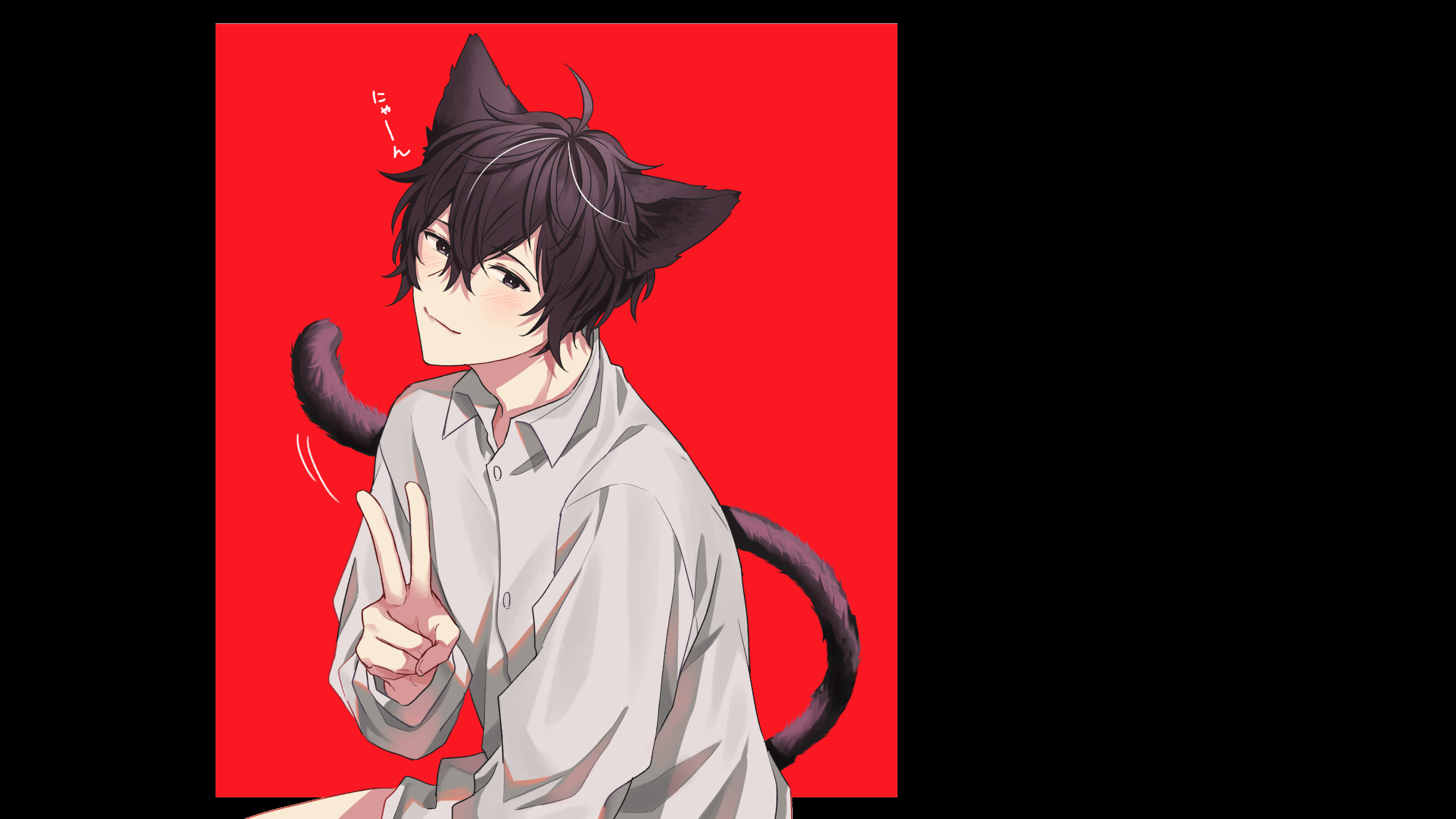 Anime 2560x1440 given Murata Ugetsu cat boy anime boys