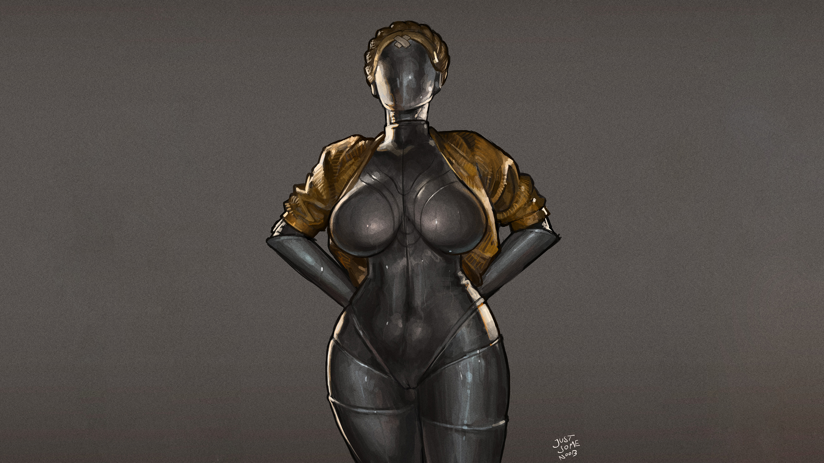 General 2844x1600 Atomic Heart The Twins (Atomic Heart) faceless robot mask jacket video game characters video game girls big boobs cameltoe justsomenoob