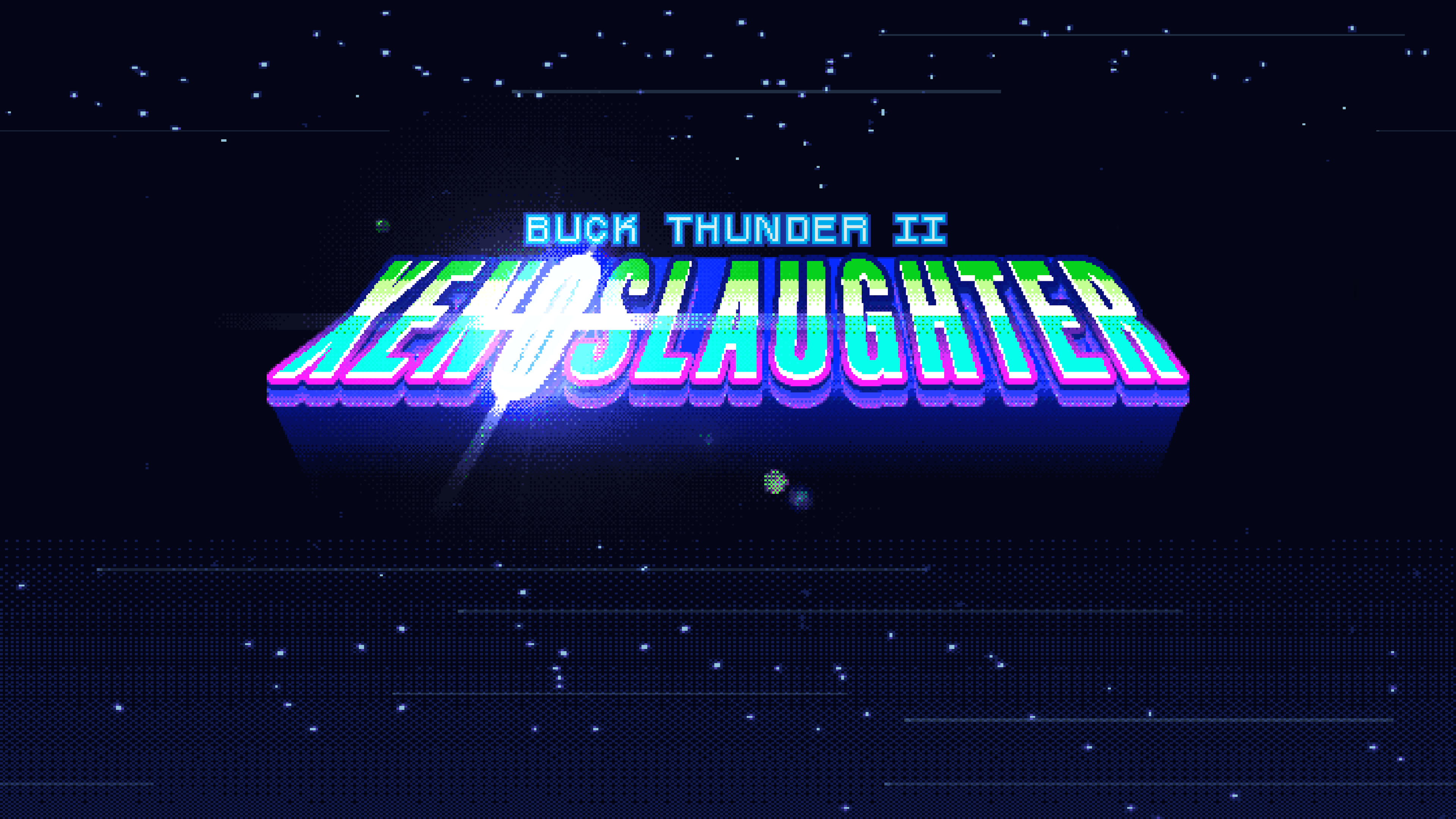 General 3840x2160 video games Buck Thunder arcade  dark background high on life Xenoslaughter pixel art pixelated retro games retro style PlayStation Xbox video game art stars