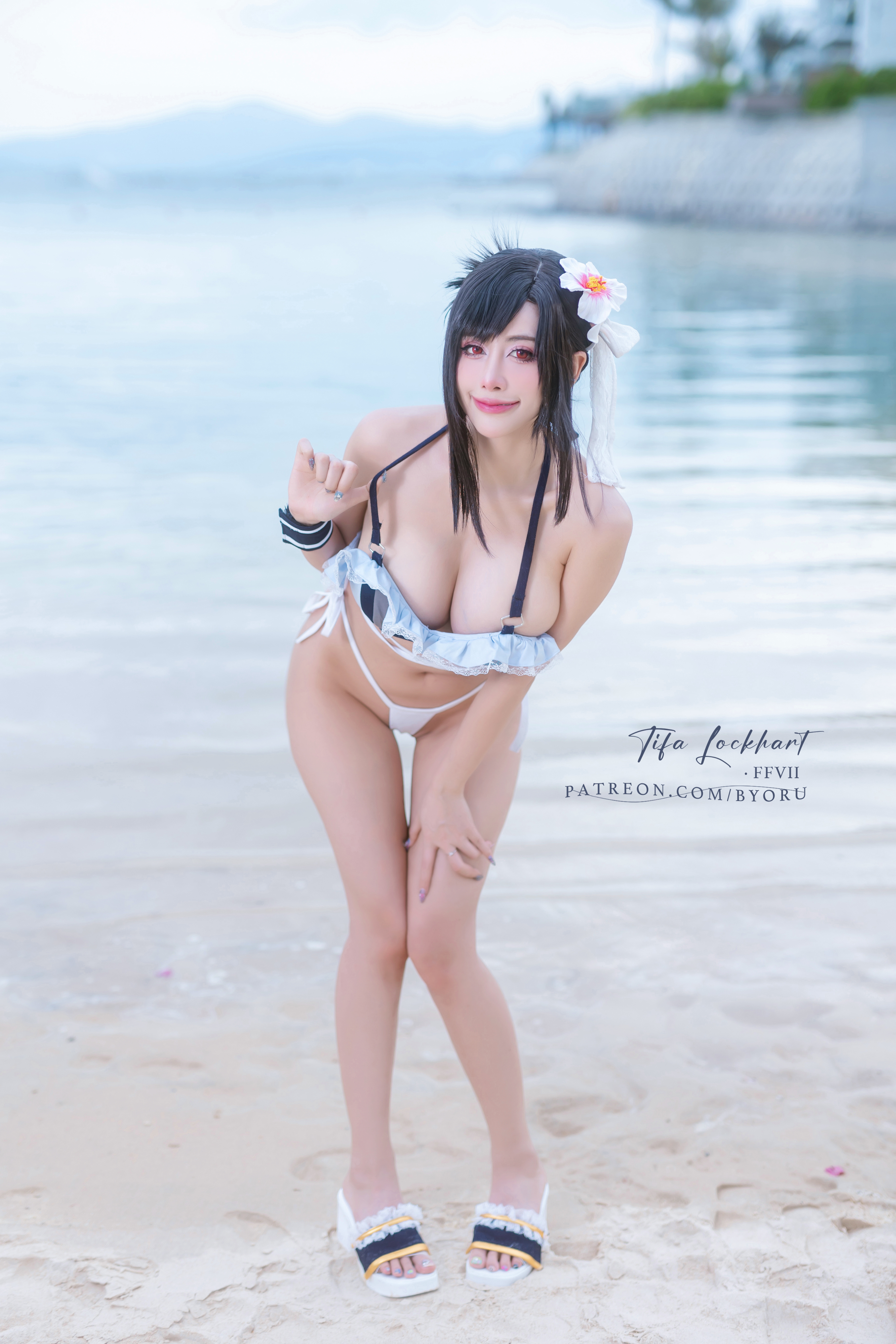 People 3494x5241 Byoru women model Asian cosplay Tifa Lockhart Final Fantasy video game girls swimwear