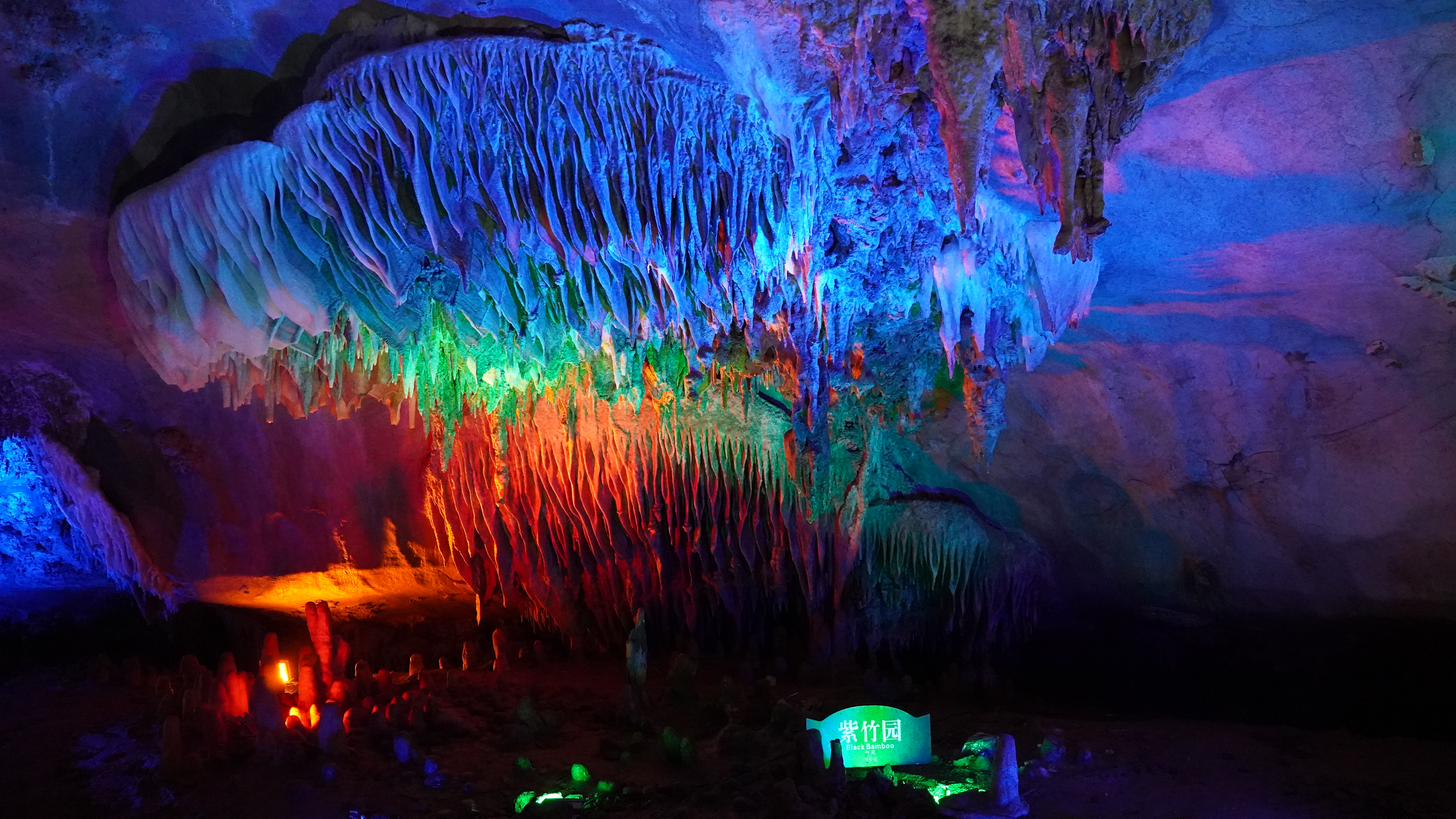 General 6000x3376 cave stalactites colorful nature