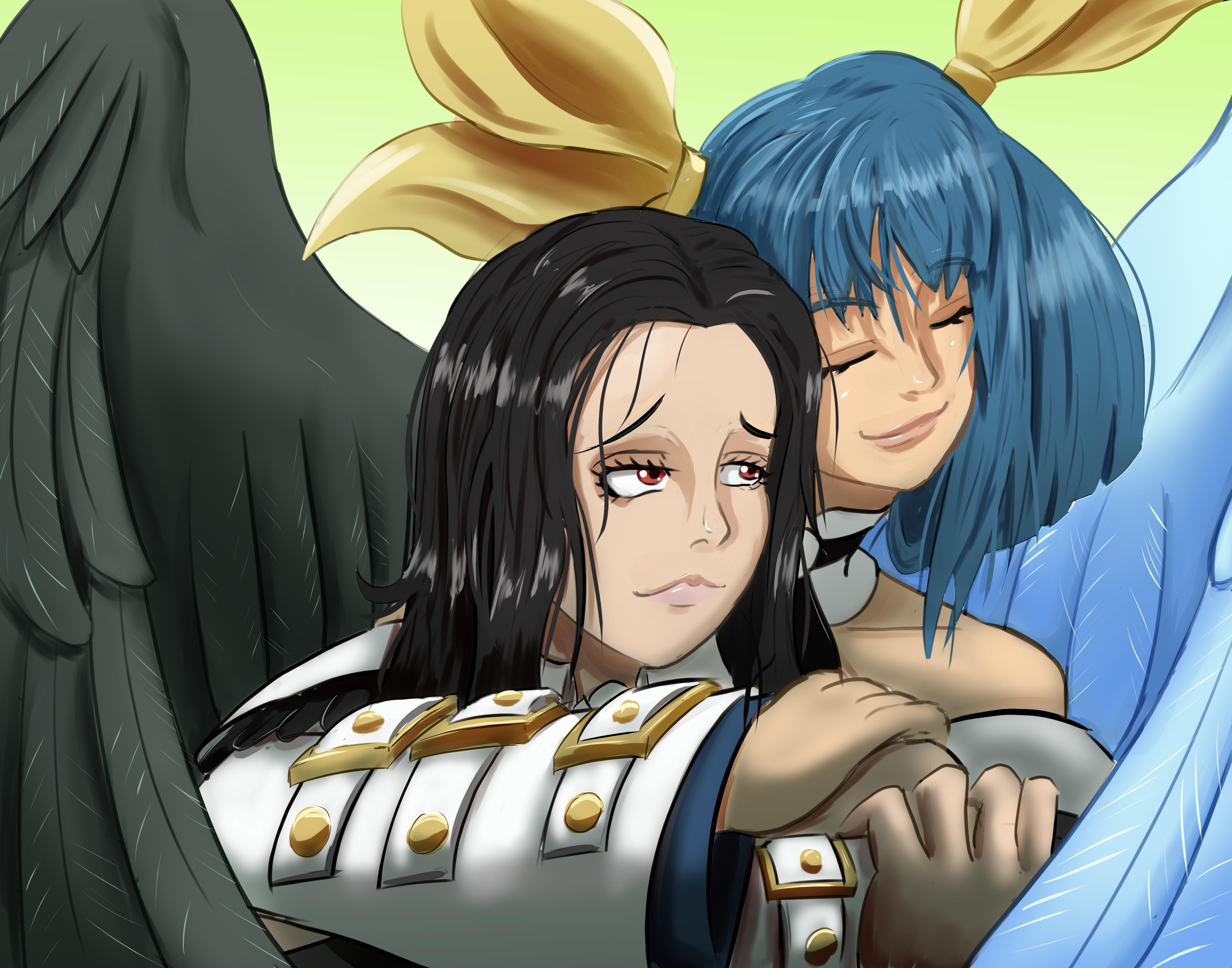 Anime 4200x3300 Guilty Gear Guilty gear strive Guilty Gear Xrd Dizzy (Guilty Gear) anime couple couple anime girl with wings anime games Testament (guilty gear) women fighting games Testament x Dizzy
