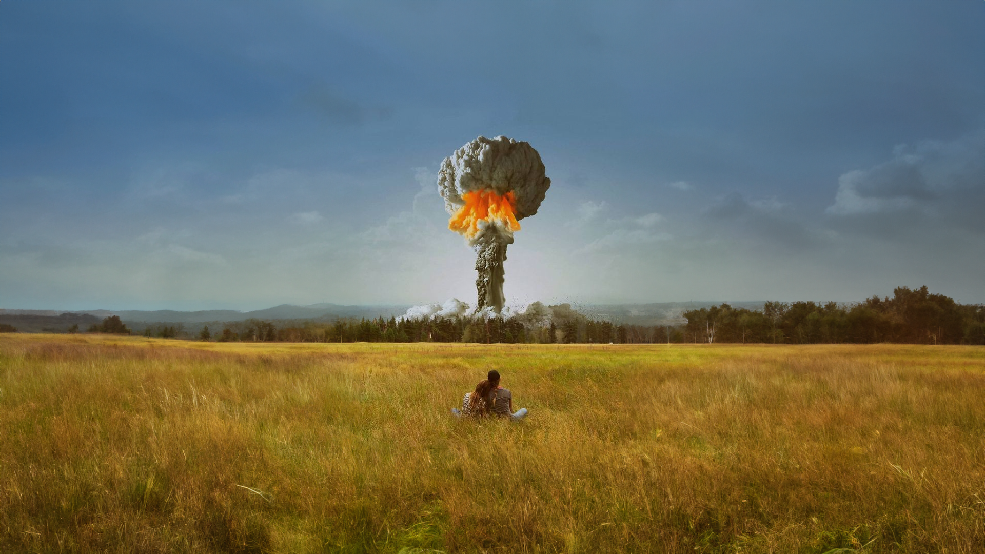 General 1920x1080 nuclear ground explosion couple sky clouds mountains nature atomic bomb