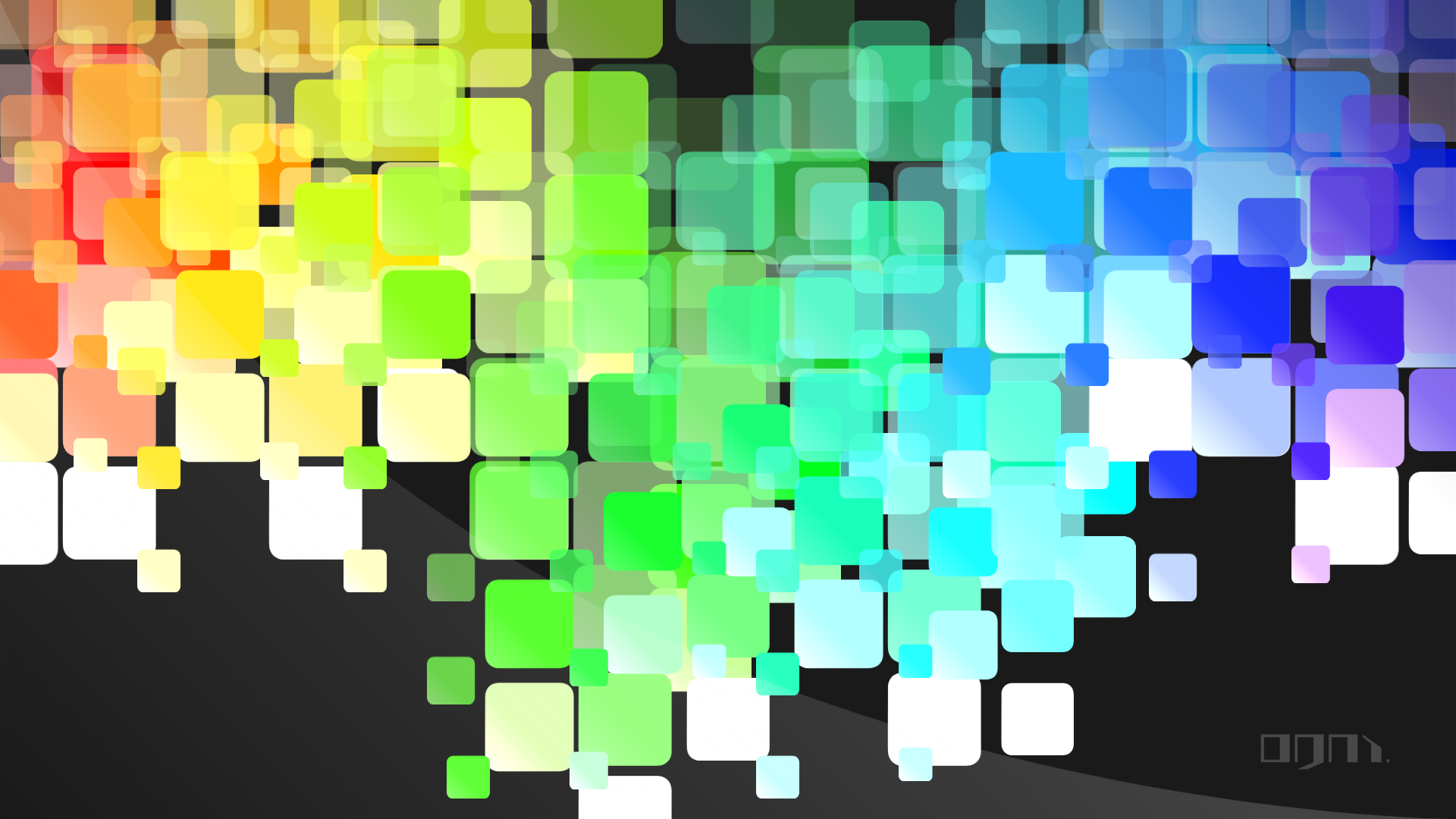 General 1920x1080 abstract square bubbles colorful bright minimalism vector