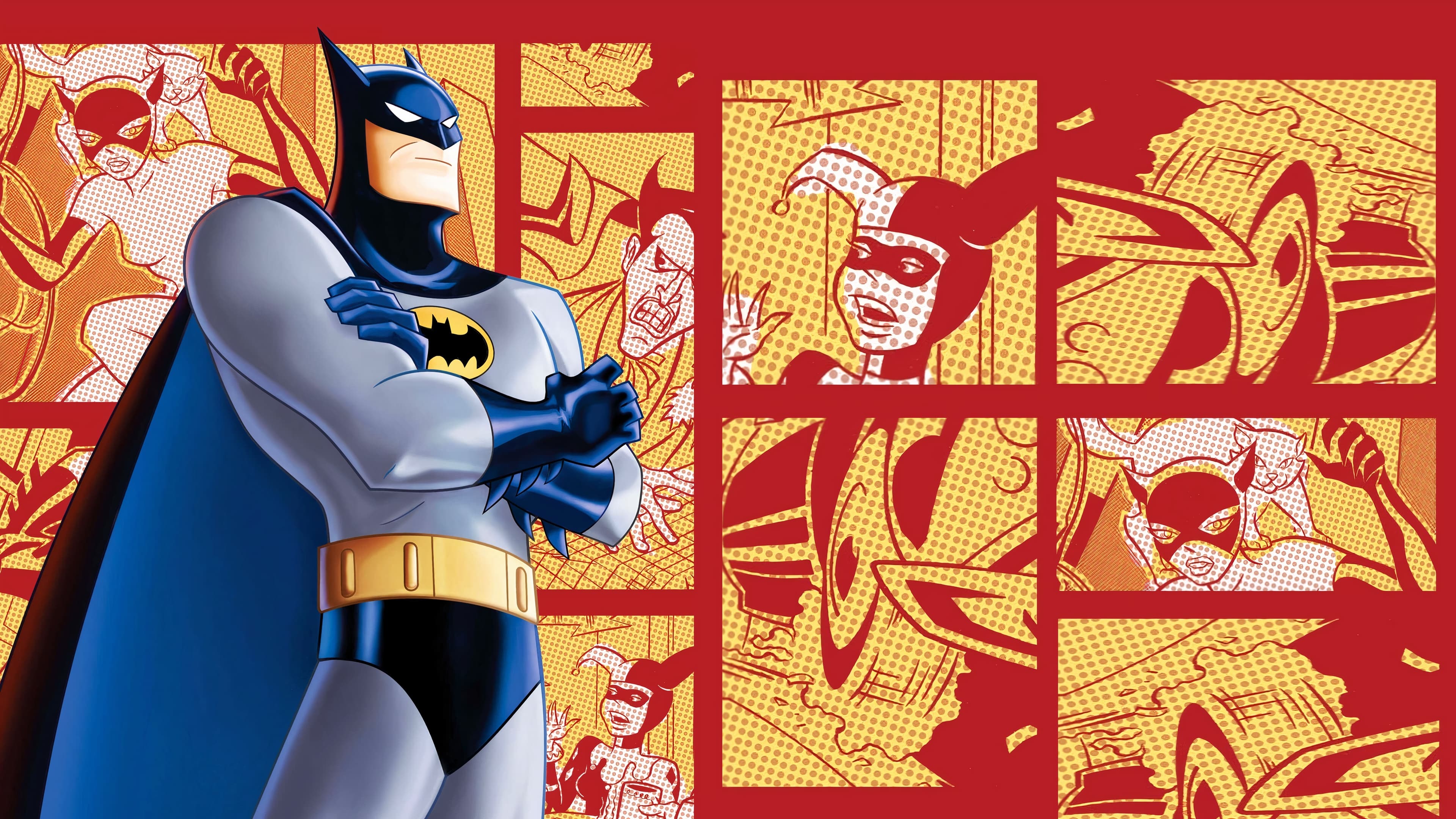 General 3840x2160 Batman: The Animated Series Batman mask Batman Joker Harley Quinn Catwoman