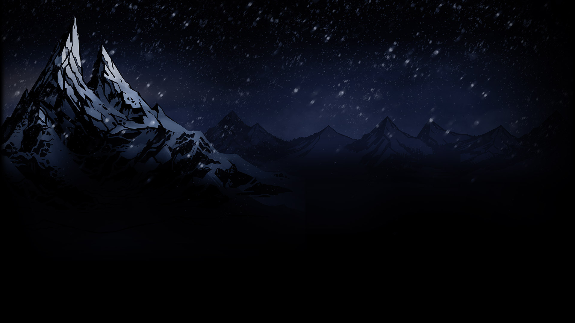 General 1920x1080 snow mountains digital art dark sky depth of field Darkest Dungeon video games night