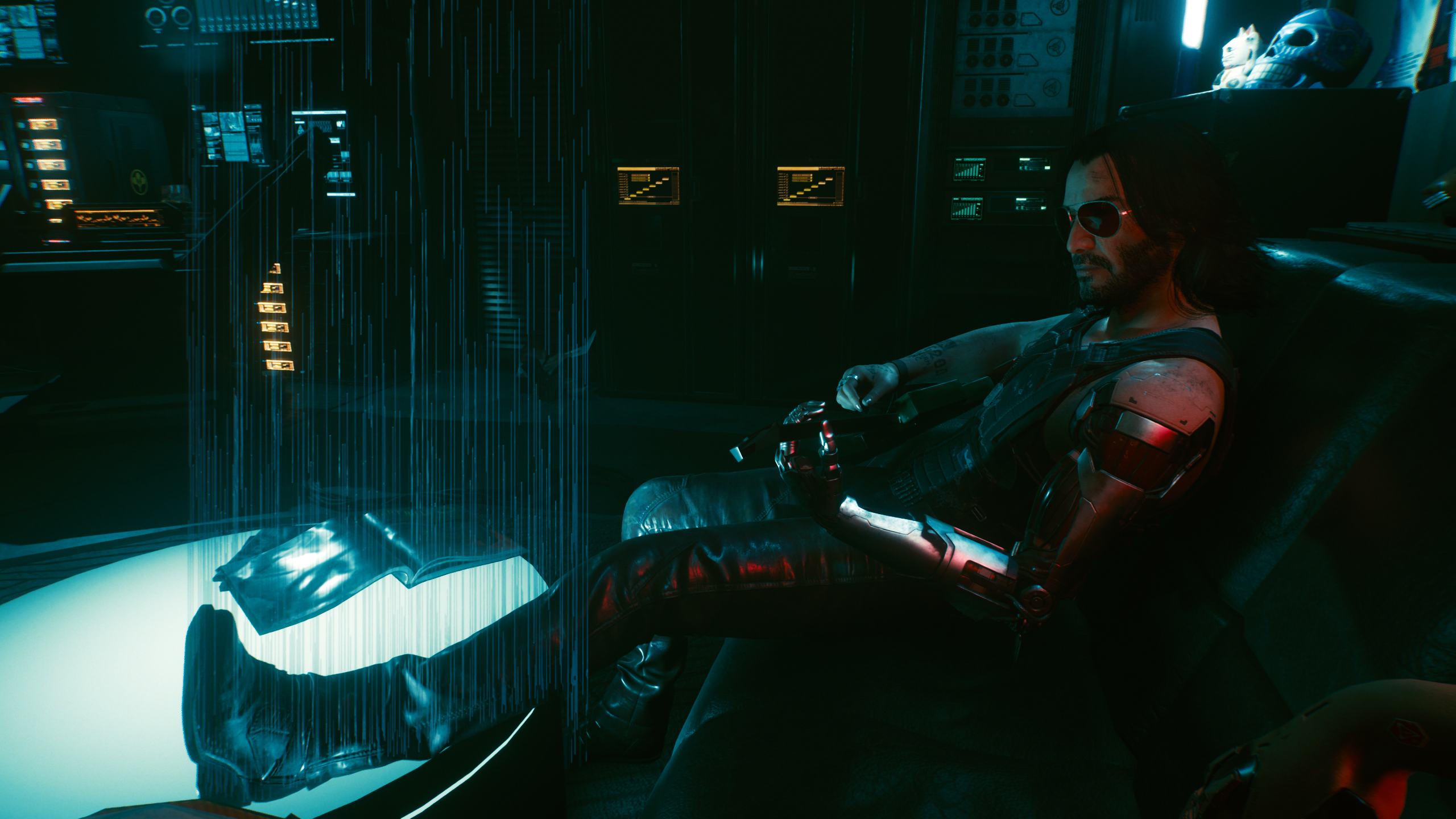 General 2560x1440 Cyberpunk 2077 Johnny Silverhand video games screen shot CD Projekt RED video game characters Keanu Reeves actor
