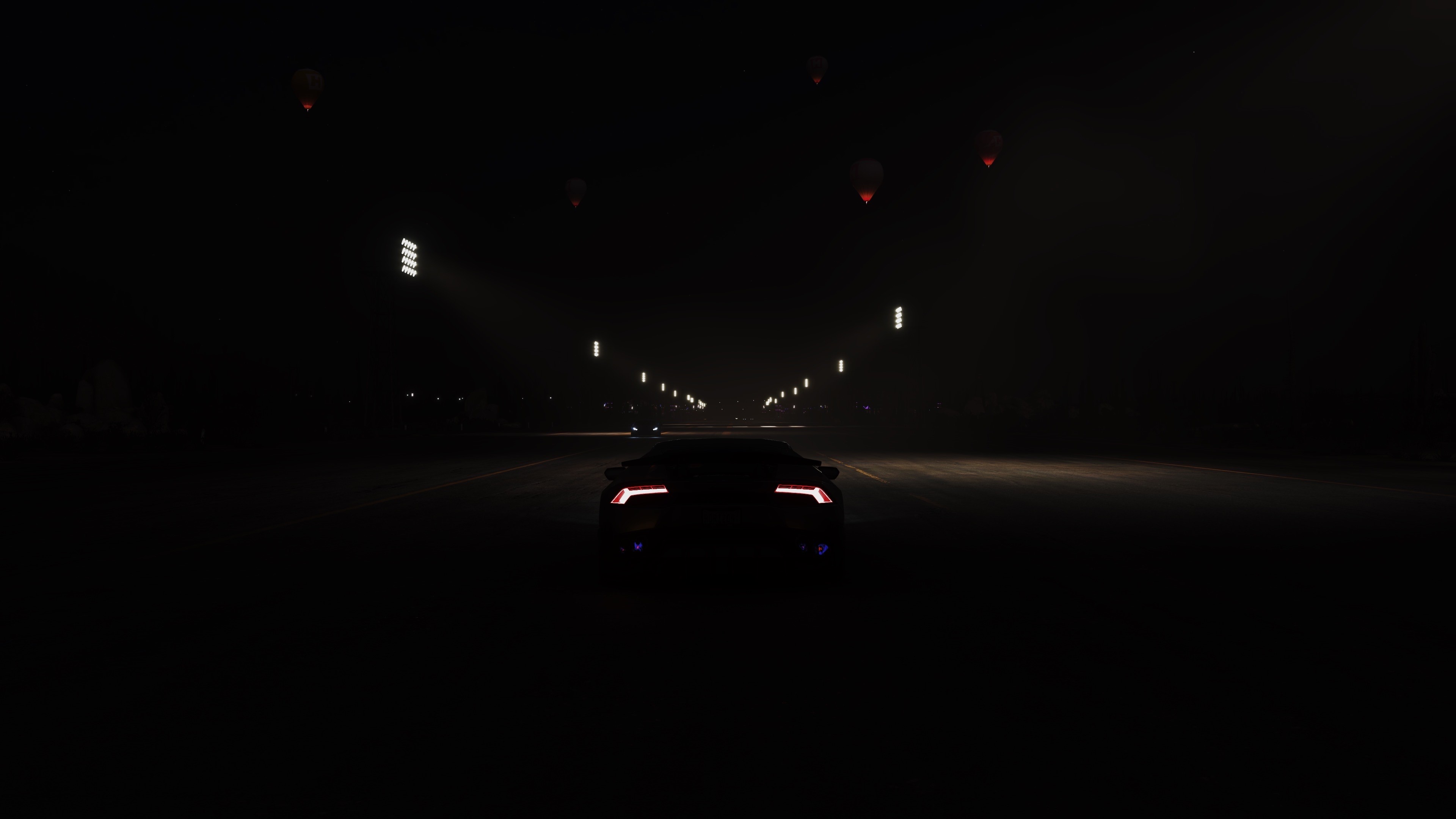 General 3840x2160 Forza Horizon 5 night car taillights Lamborghini Huracan Lamborghini italian cars Volkswagen Group video games PlaygroundGames