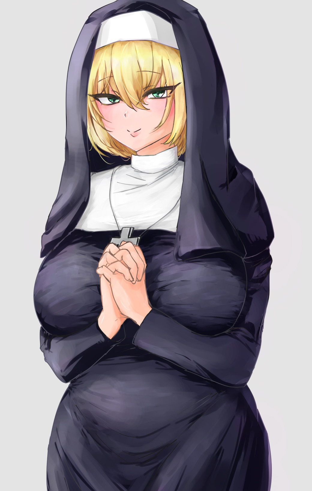 Anime 1040x1637 anime anime girls original characters solo artwork digital art fan art nuns nun outfit