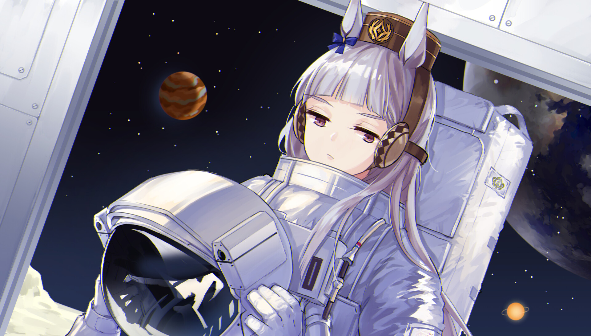 Anime 1920x1090 anime girls astronaut spacesuit