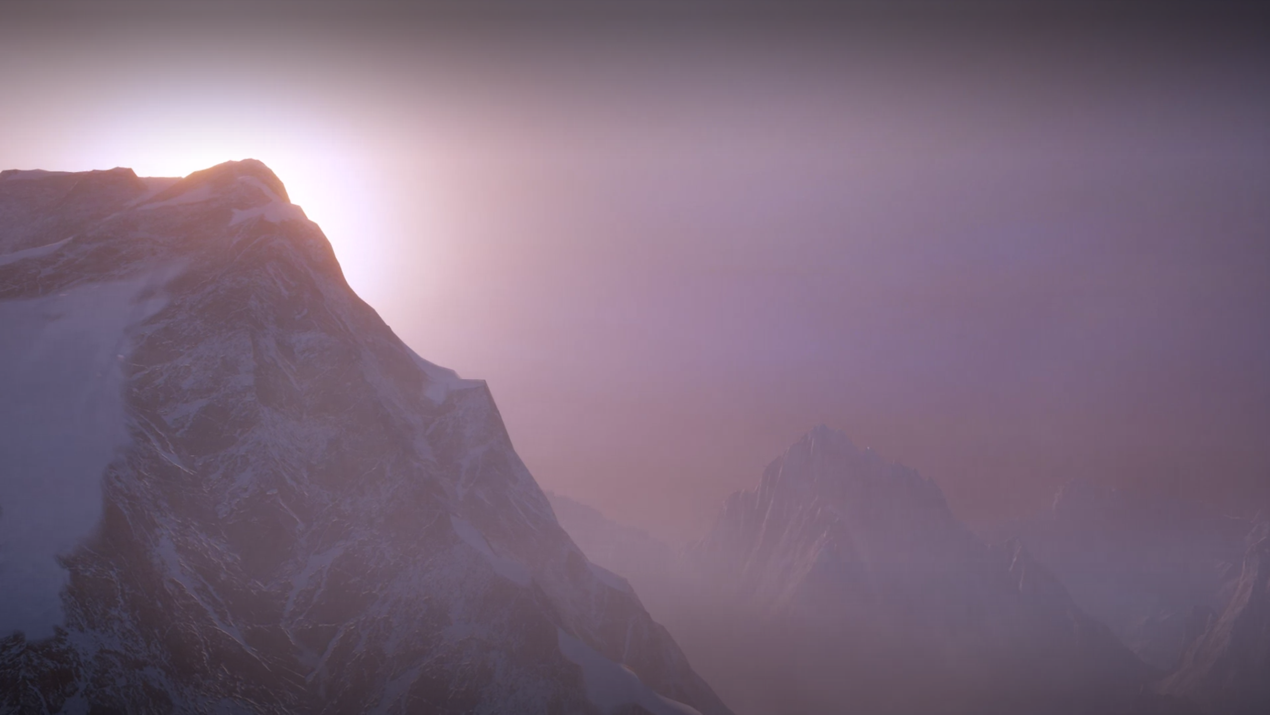 General 2550x1436 Dragon Age landscape pink mountains video games PC gaming Dragon Age: Inquisition screen shot