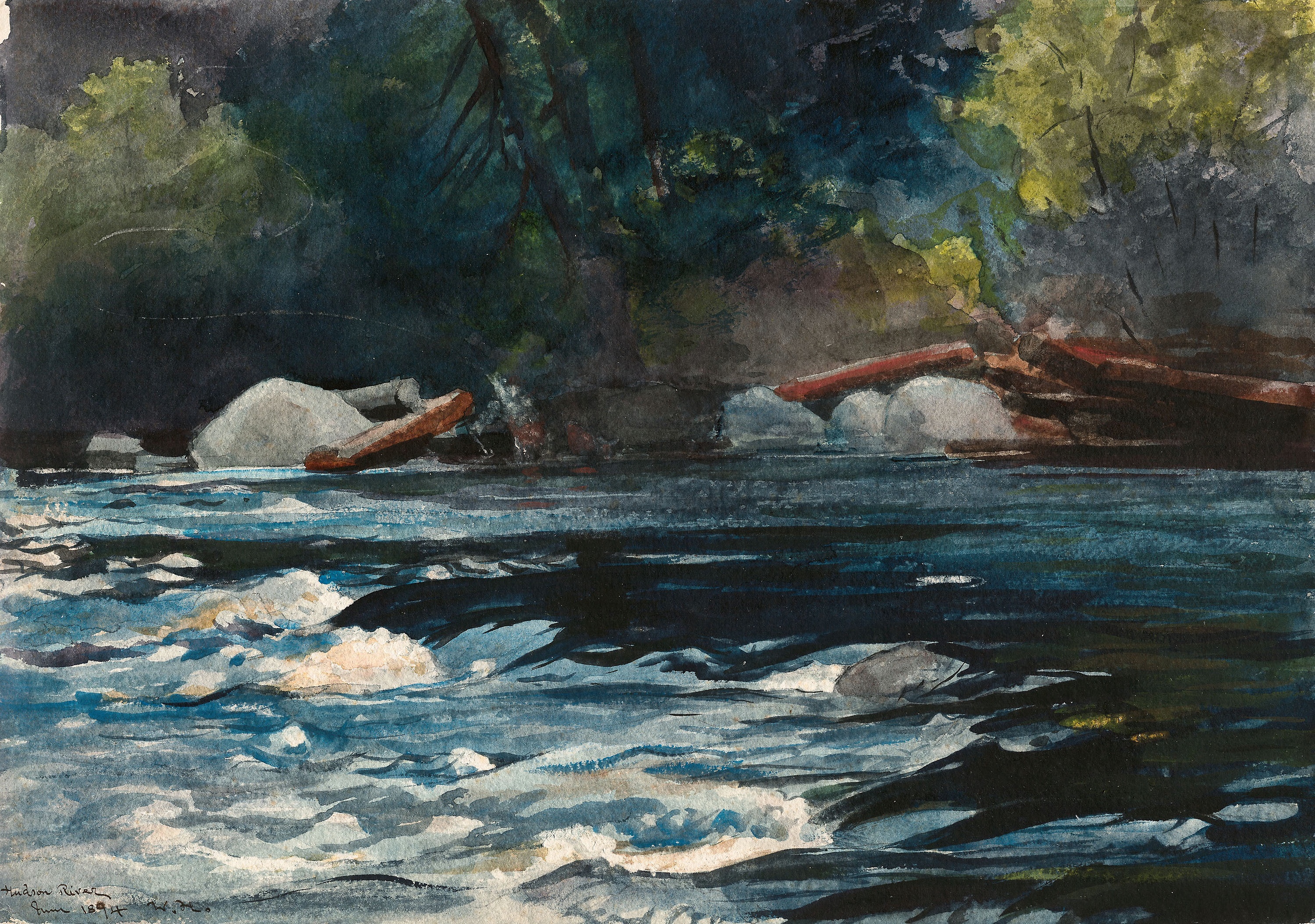 General 3000x2107 Winslow Homer painting impressionism landscape water river