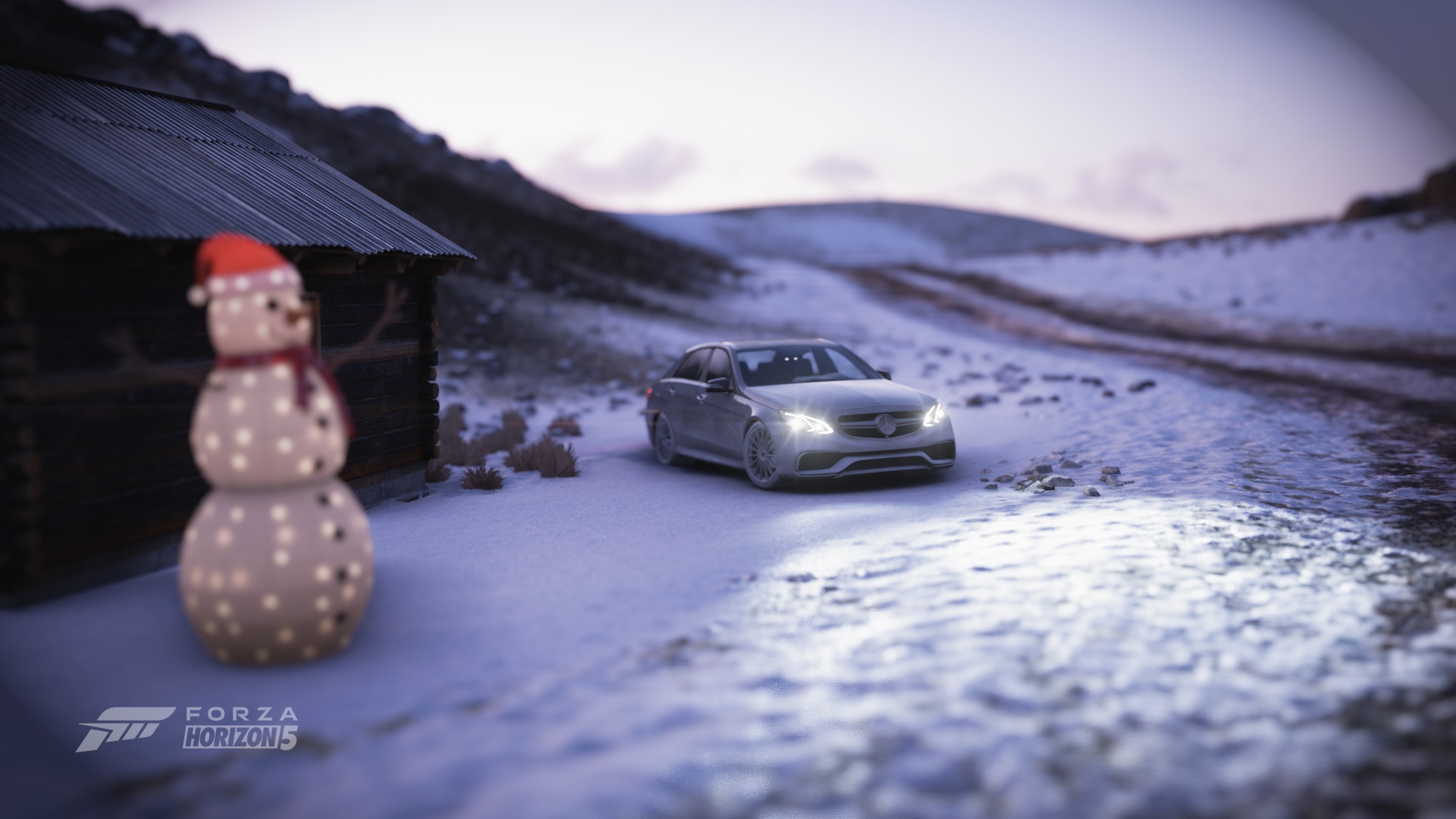 General 1920x1080 Mercedes-AMG GT AMG W12 E snow video games Forza Forza Horizon 5 car vehicle Mercedes-Benz