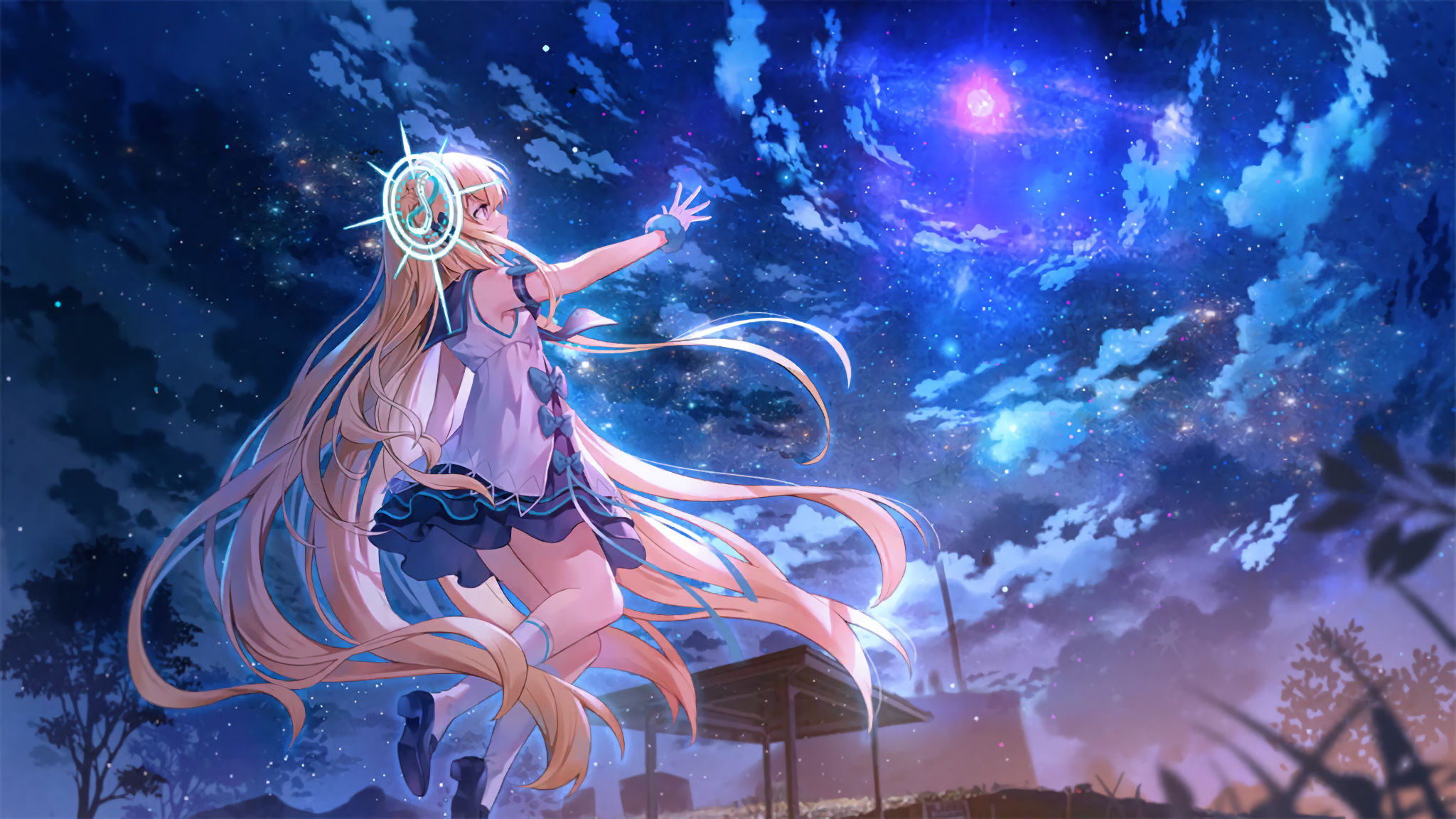 8 2048X1152 Anime, beautiful sky anime HD wallpaper | Pxfuel