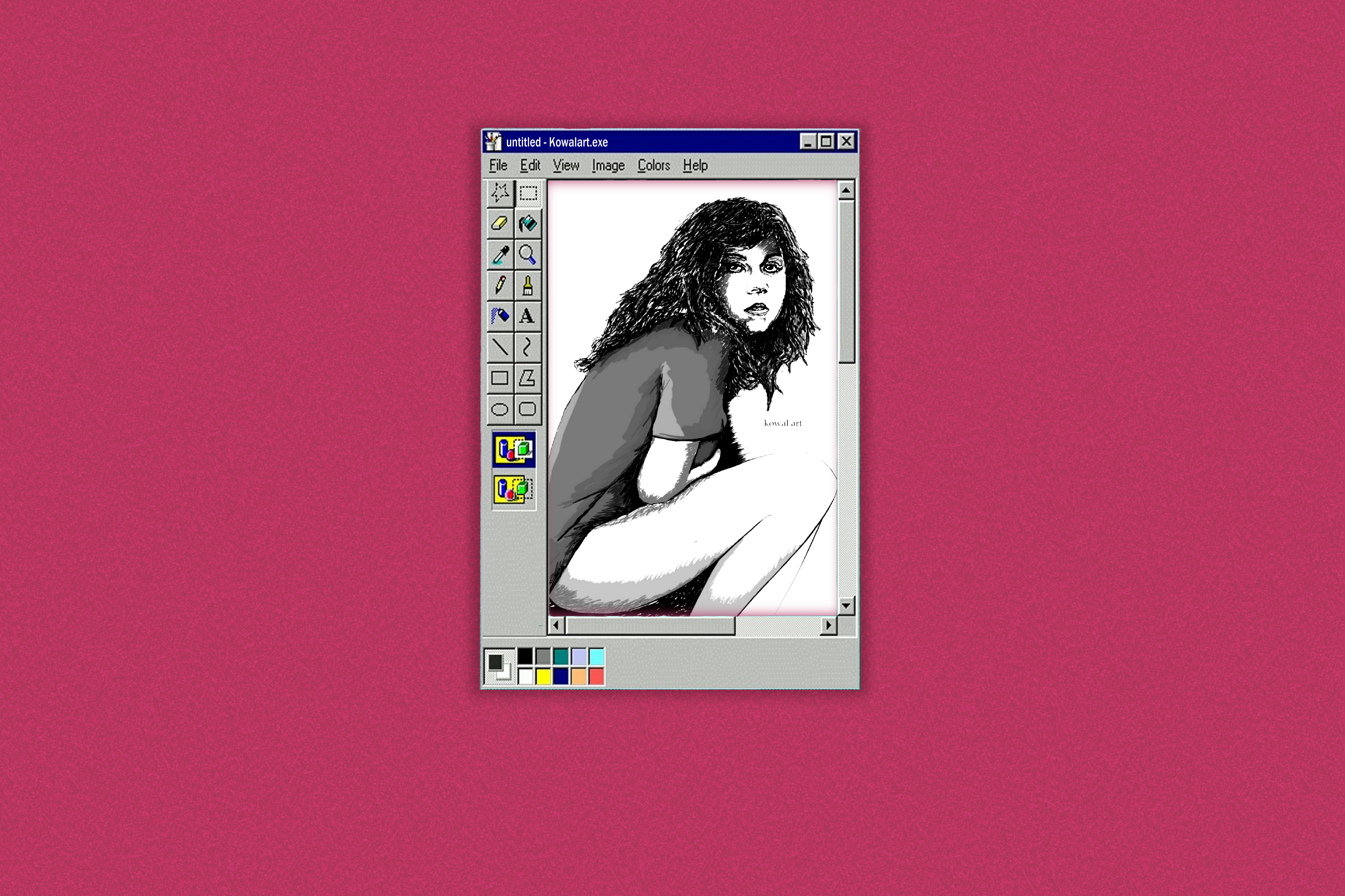 General 5120x3413 Windows 95 retro games legs KowalArt Jennette McCurdy pink background minimalism simple background