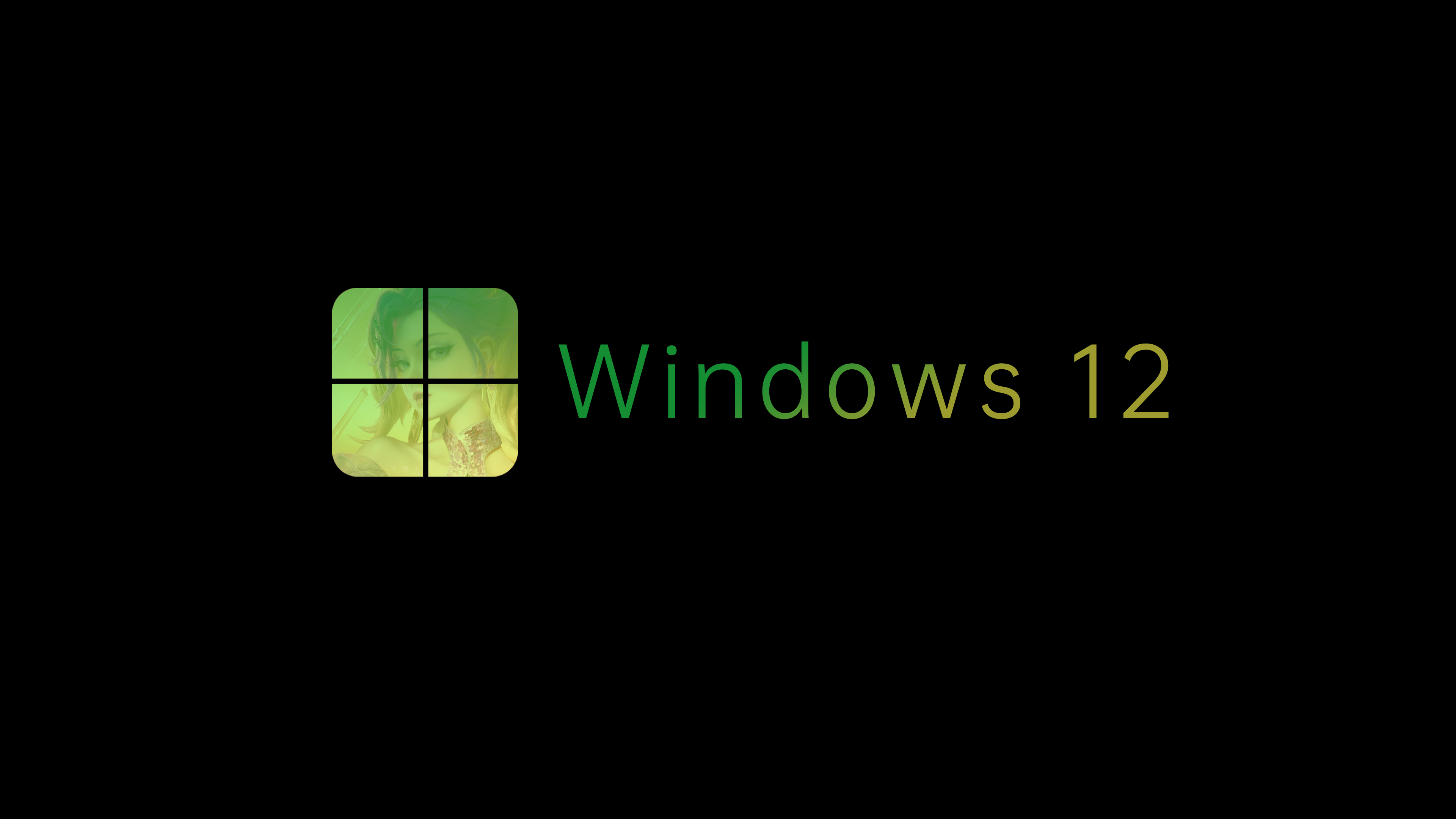 General 3840x2160 concept art simple background logo minimalism black background Microsoft Windows operating system