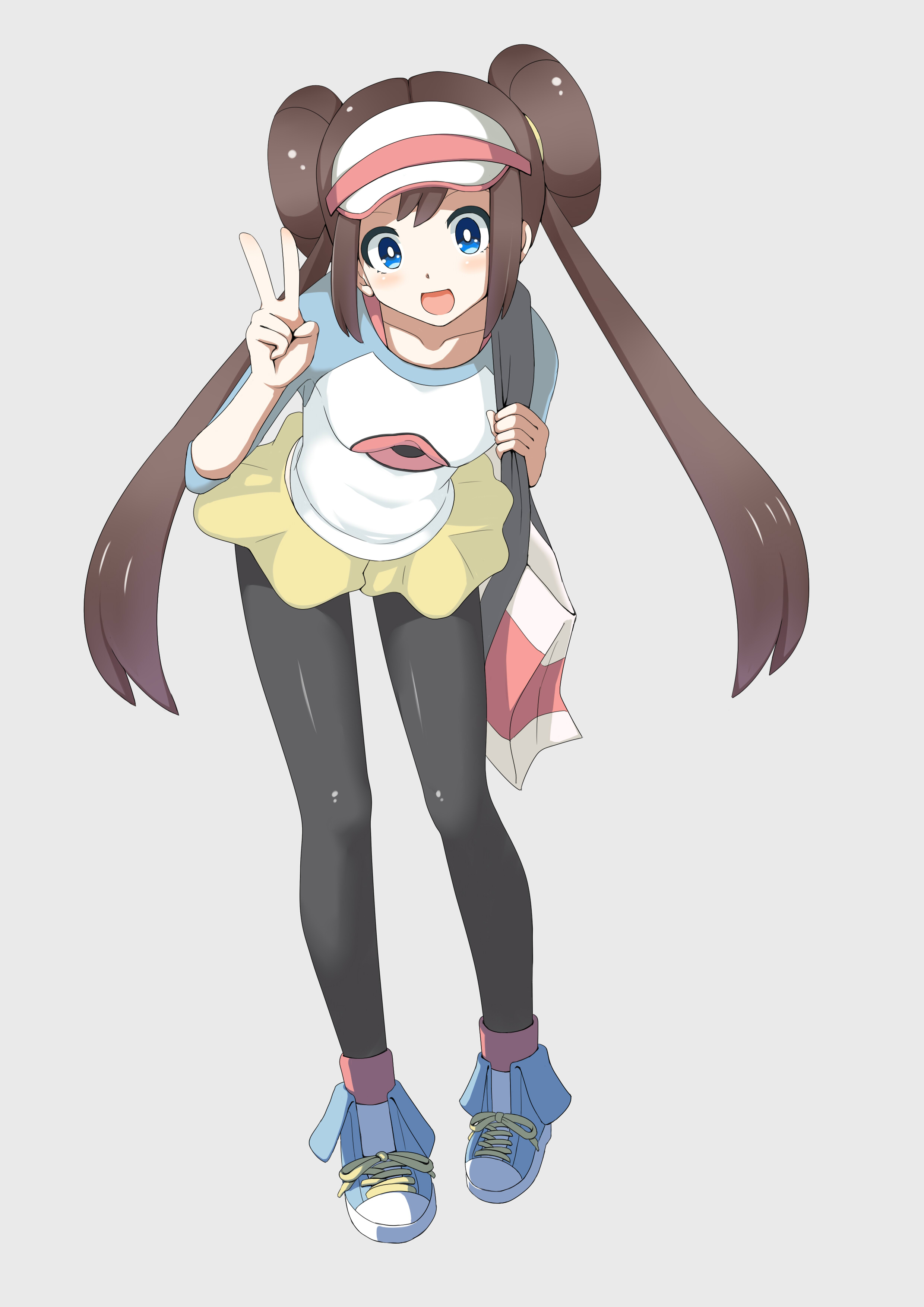Anime 2480x3507 anime anime girls Pokémon Rosa (Pokémon) long hair twintails brunette solo artwork digital art fan art hat
