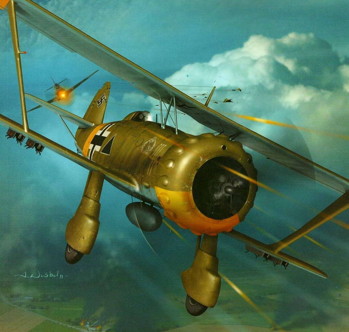 General 1418x1346 World War II biplane airplane aircraft military military aircraft war Luftwaffe Germany German aircraft