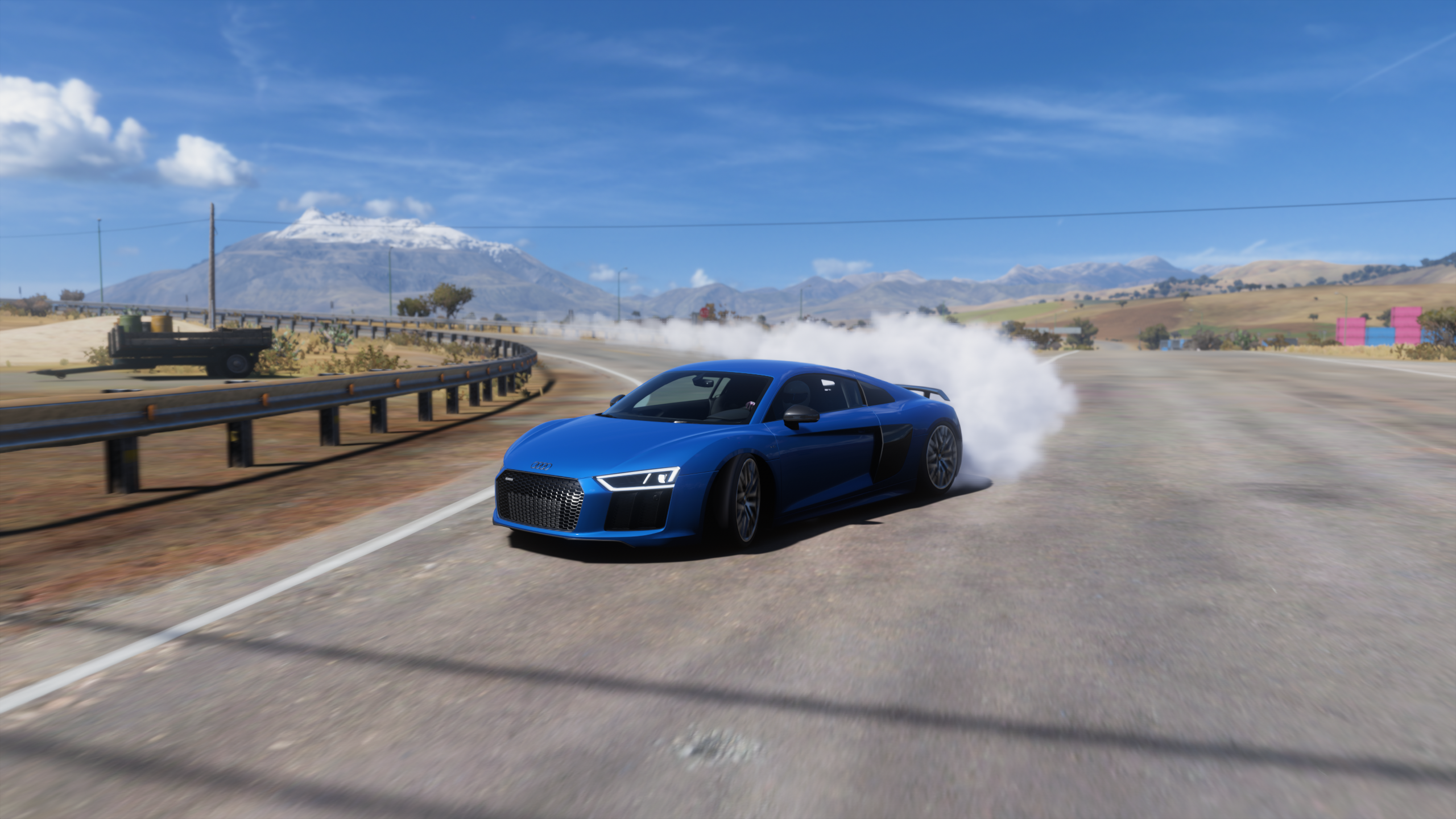 General 2560x1440 Forza Horizon 5 drift smoke car video games Audi Audi R8