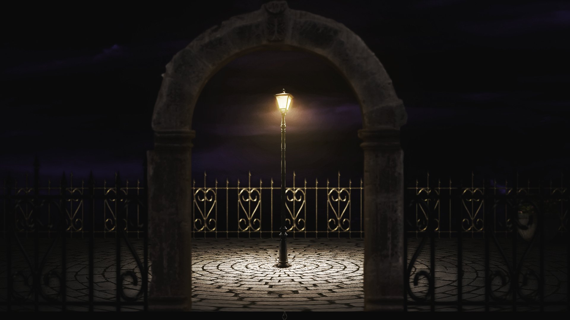 General 1920x1080 End of Time lamp post fence Chrono Trigger