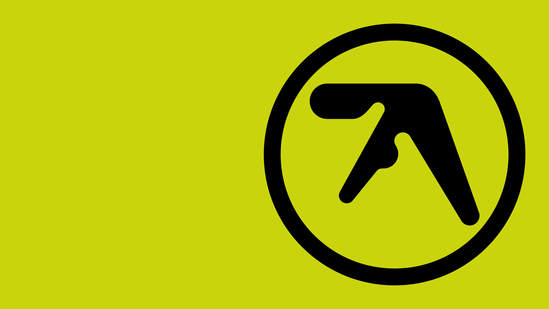 General 1920x1080 Aphex Twin music simple background minimalism circle yellow background yellow DJ