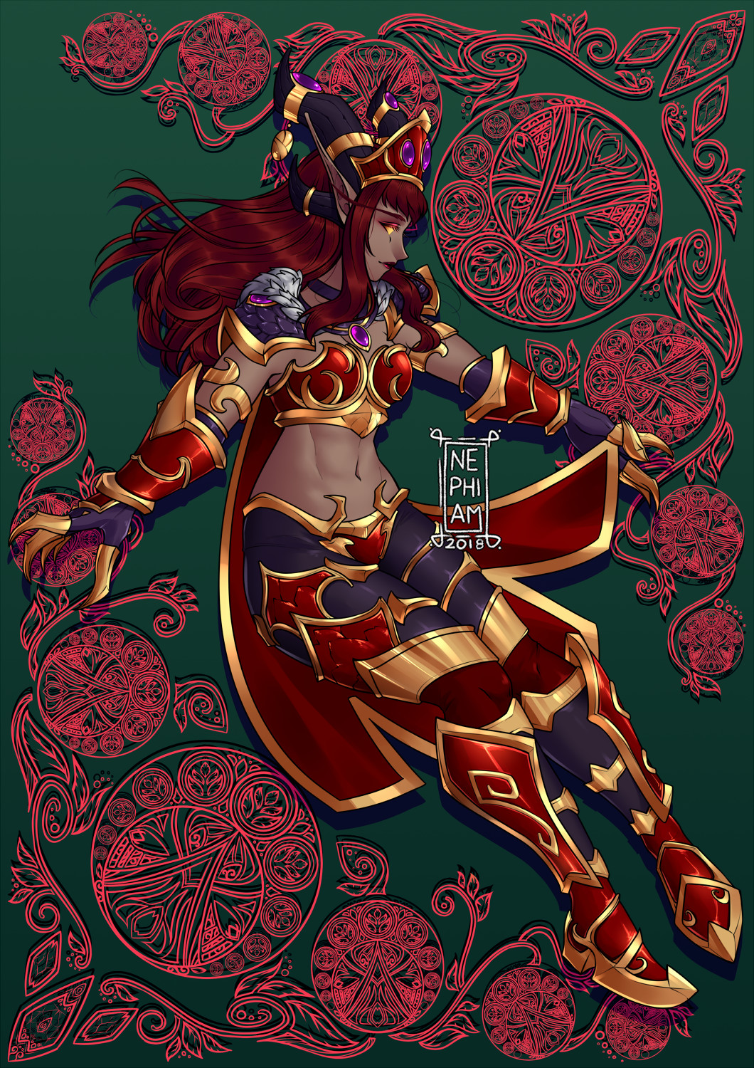 General 1060x1500 Alexstrasza Heroes of the Storm World of Warcraft fantasy girl fantasy art redhead