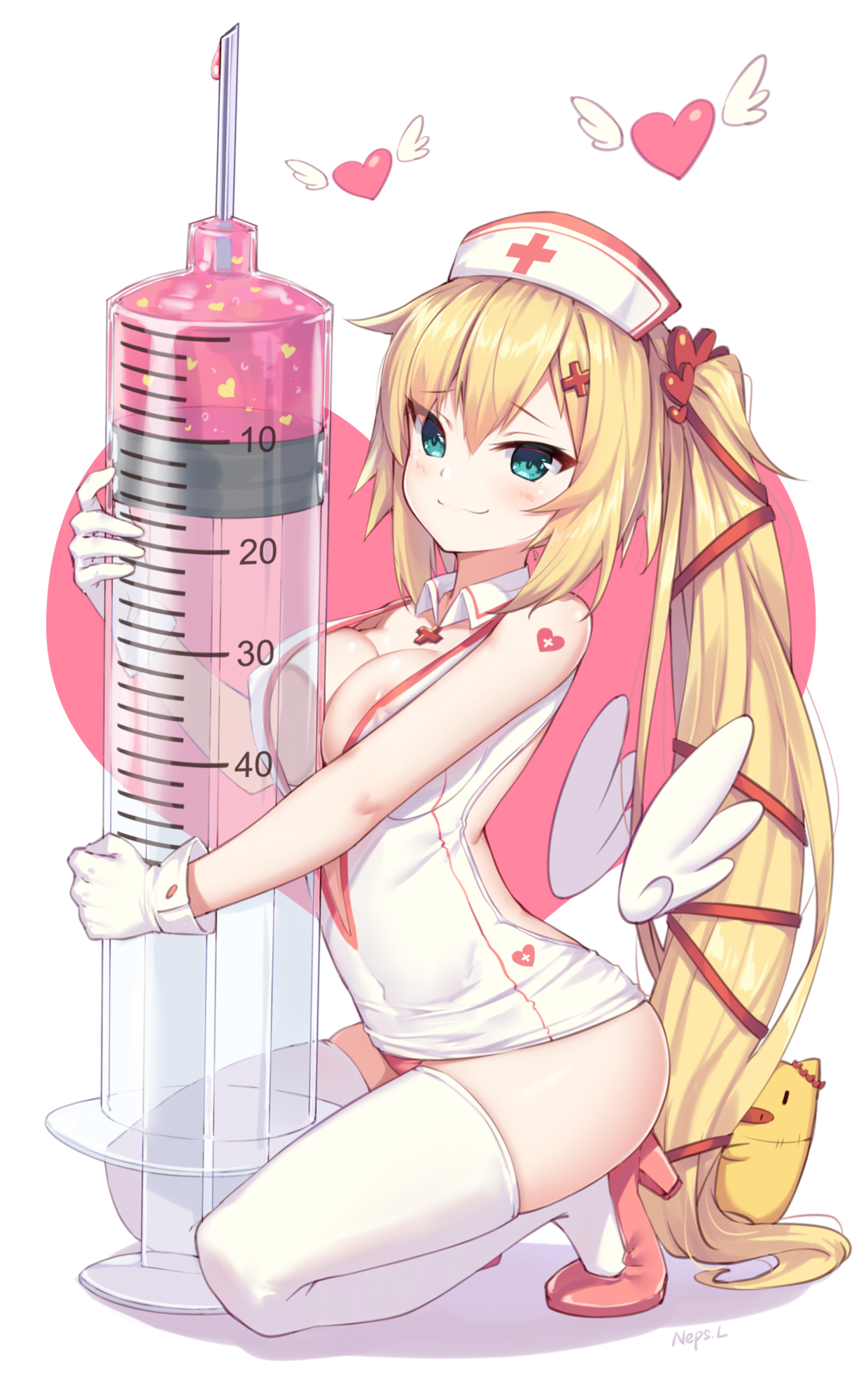 Anime 1240x2000 anime anime girls digital art artwork 2D portrait display syringe nurse outfit