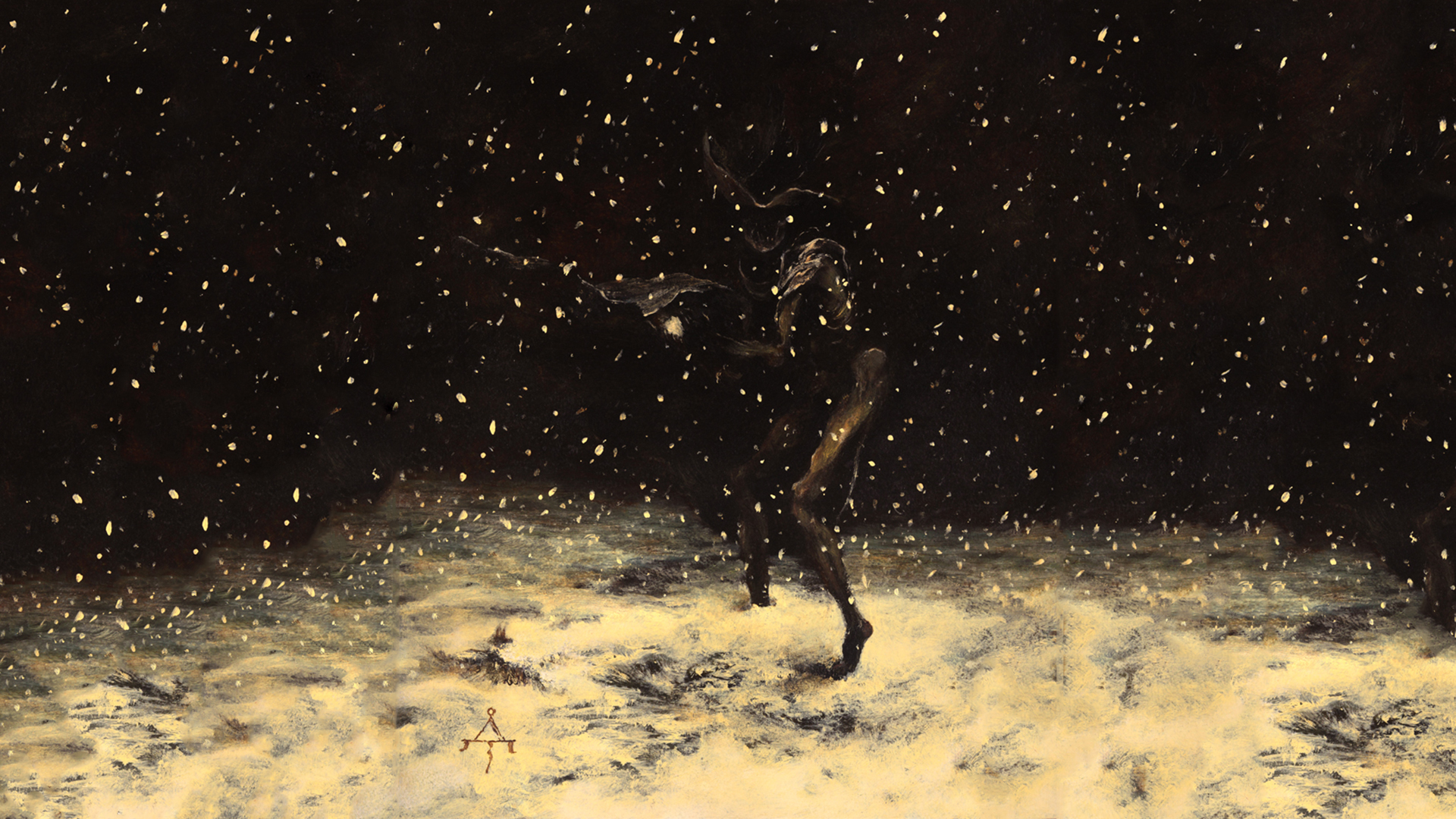 General 1920x1080 painting artwork dark snow cold fantasy art