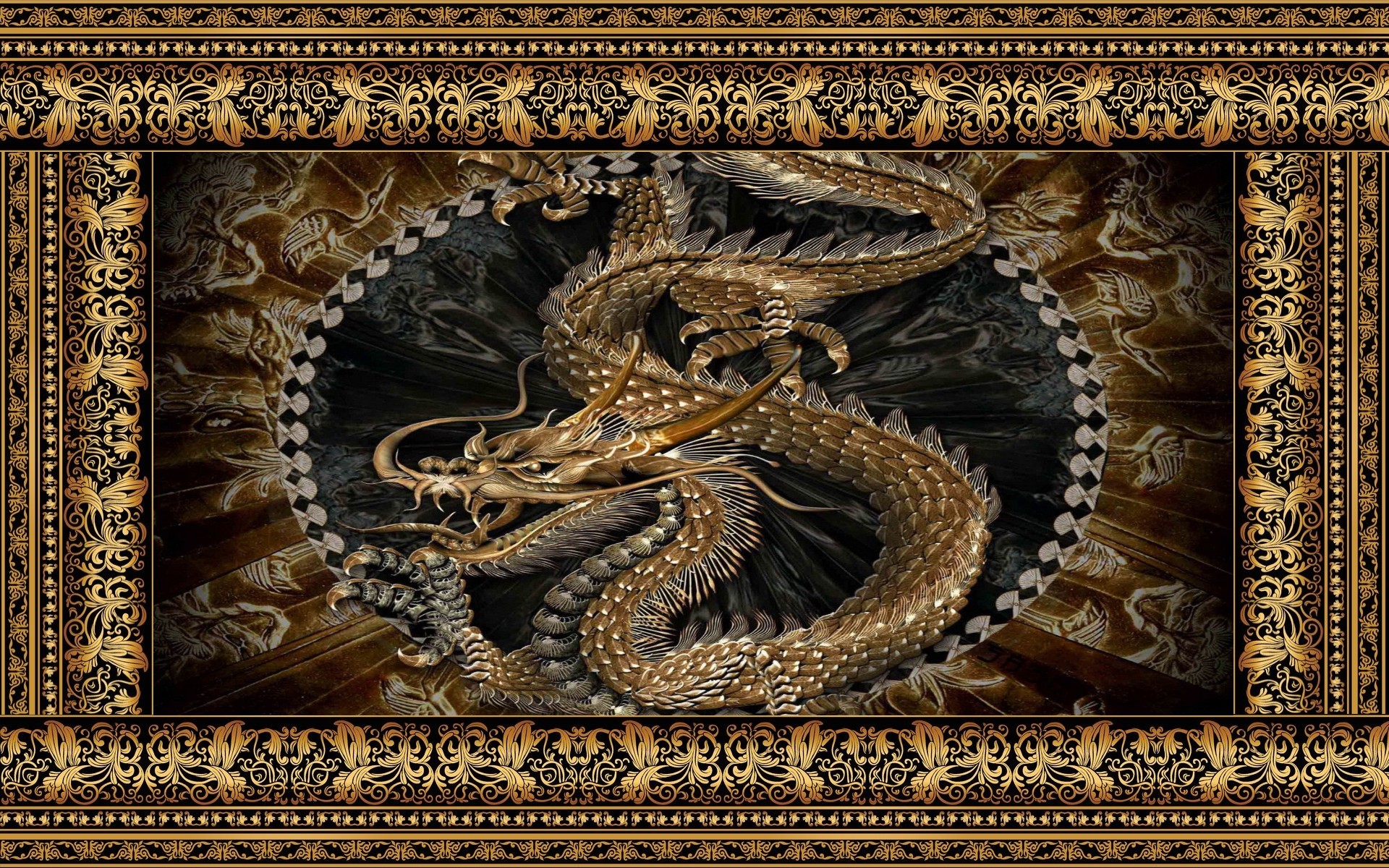 General 1920x1200 Dragon Ball Super Movie golden eagles dragon digital art