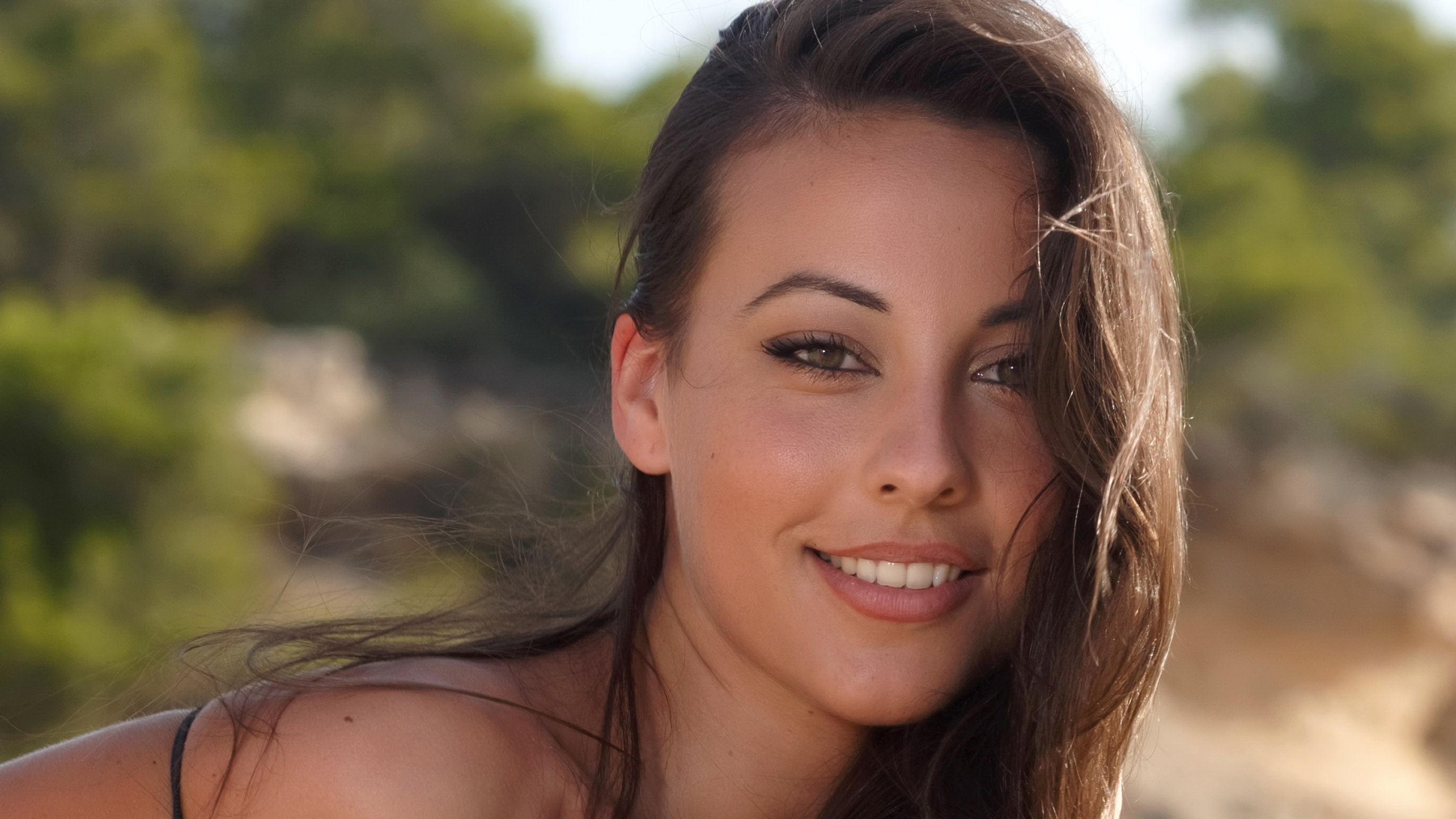 Lorena Garcia Face Women Brunette Smiling Spanish Model Looking At Viewer Spanish Women