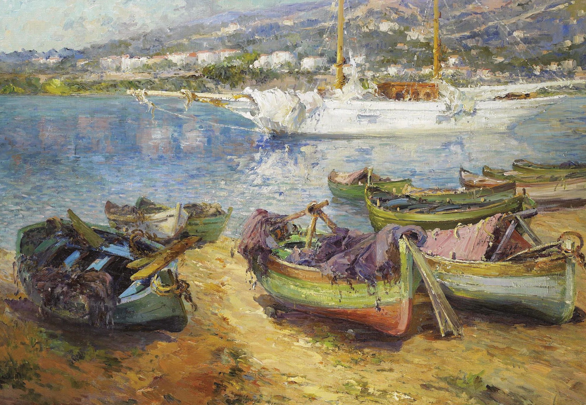 General 1920x1327 artwork boat painting classic art
