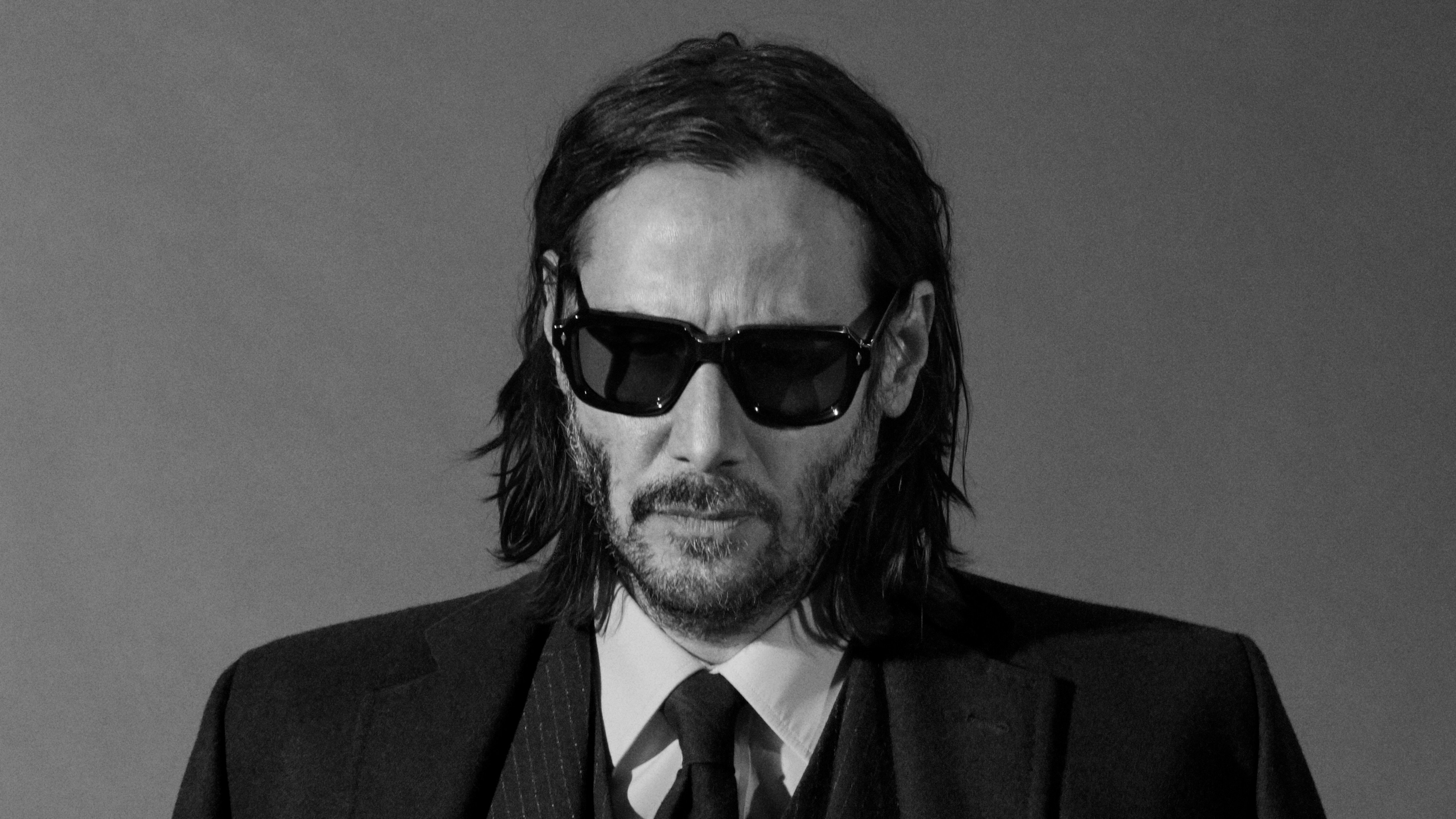 People 4000x2249 Keanu Reeves monochrome sunglasses suits actor men with shades men