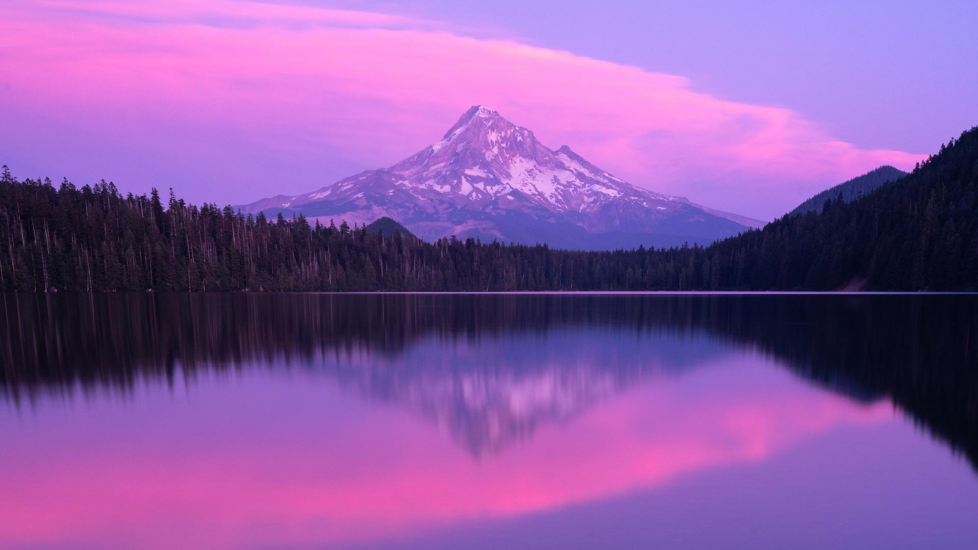 General 1920x1080 nature mountains forest sky lake river water landscape trees Oregon reflection