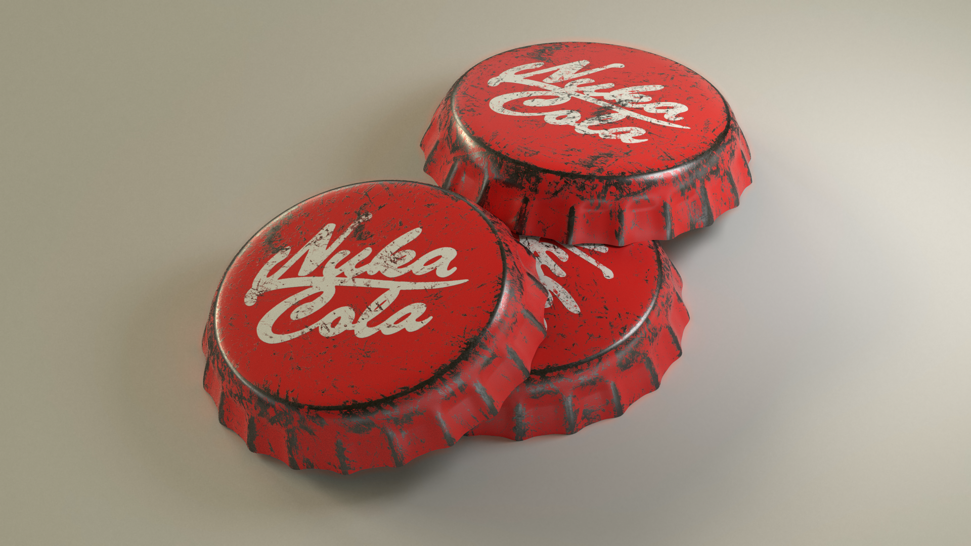 General 1920x1080 Fallout 3 Nuka Cola Bottle Caps Fallout video game art red Bottle Tops PC gaming video games simple background