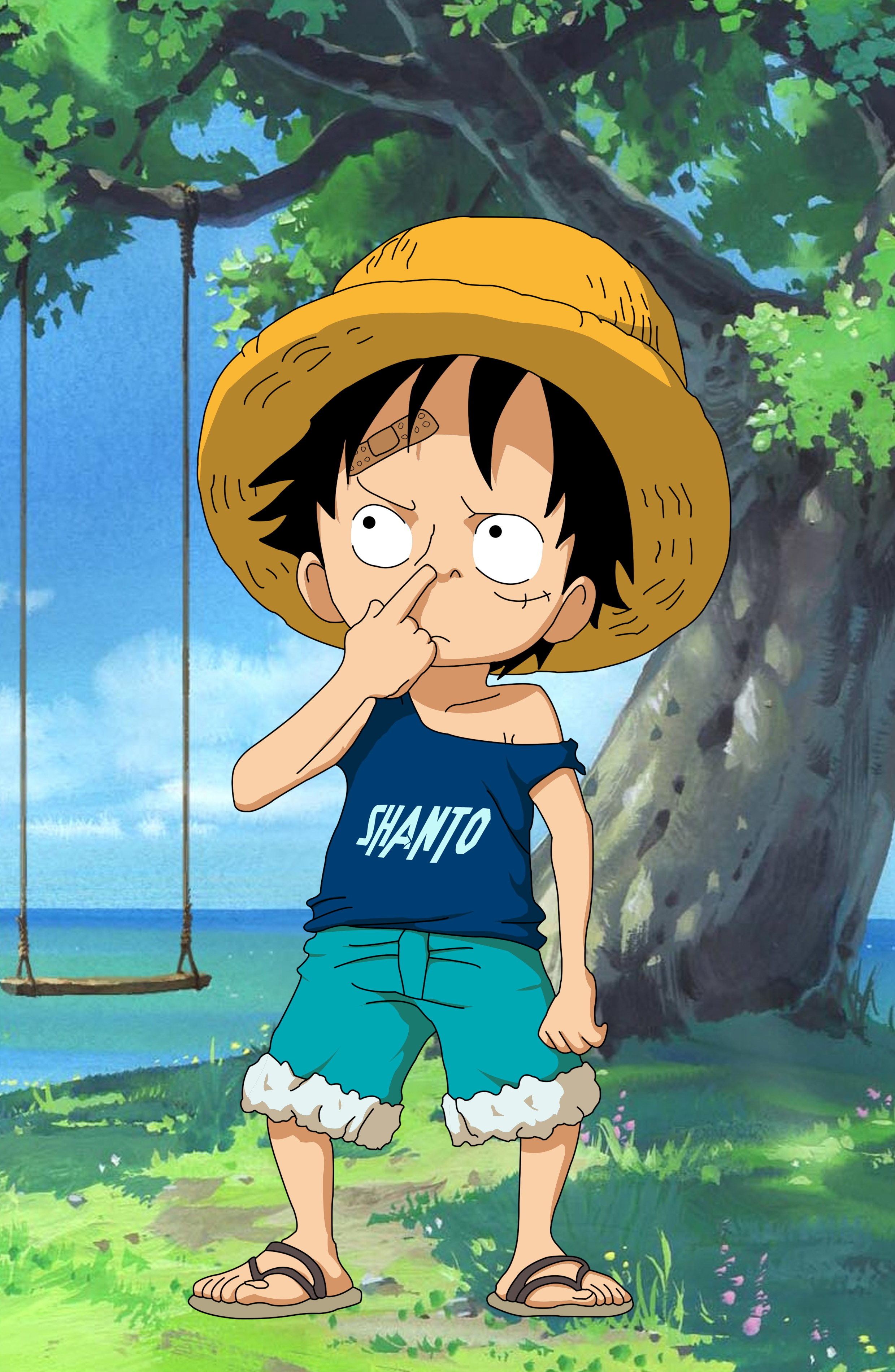 KID LUFFY  Monkey D Luffy One Piece  anime 2479x3801 
