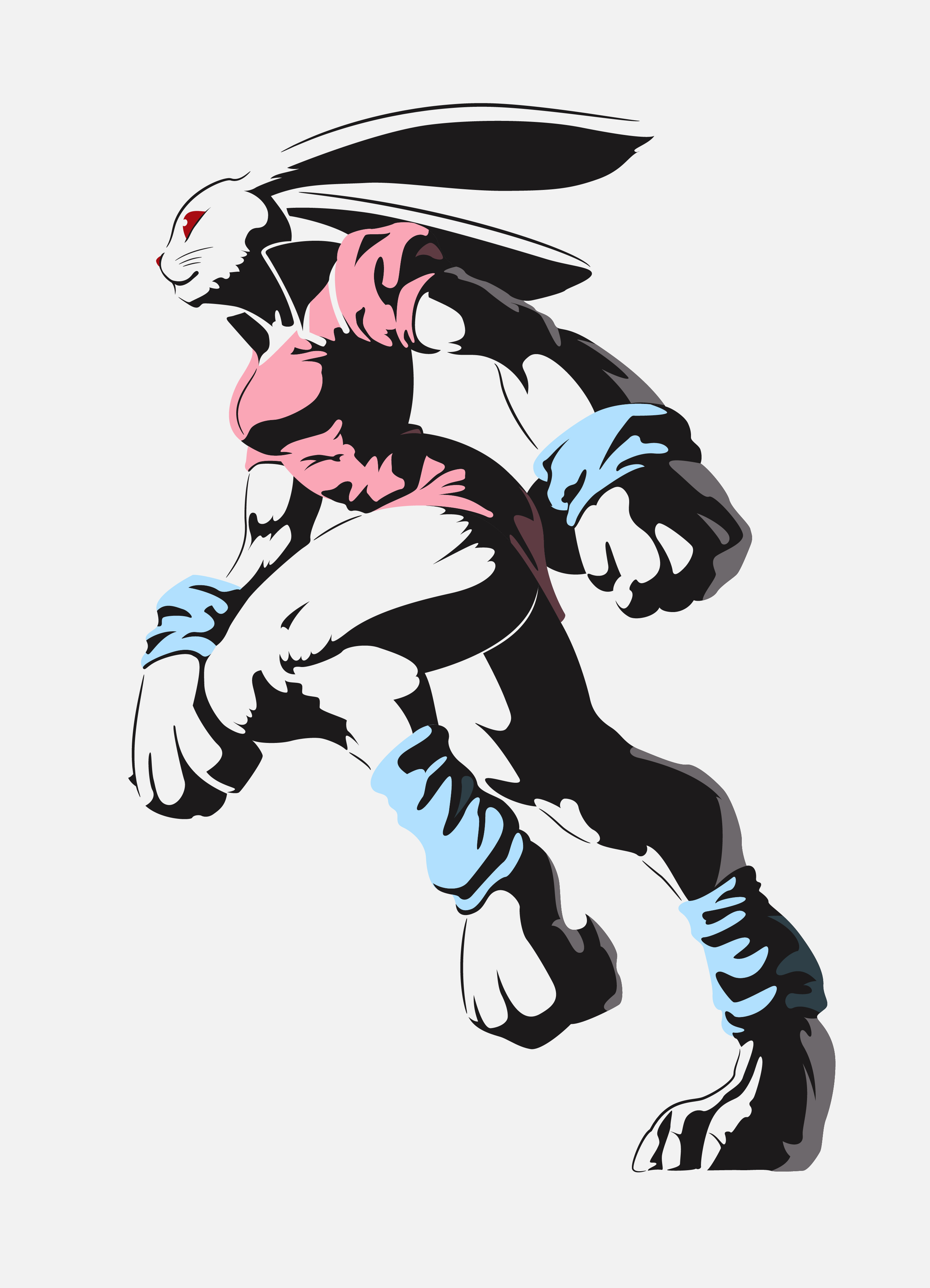 General 2708x3750 Bloody Roar Hudson Soft rabbits video games video game art white background red eyes