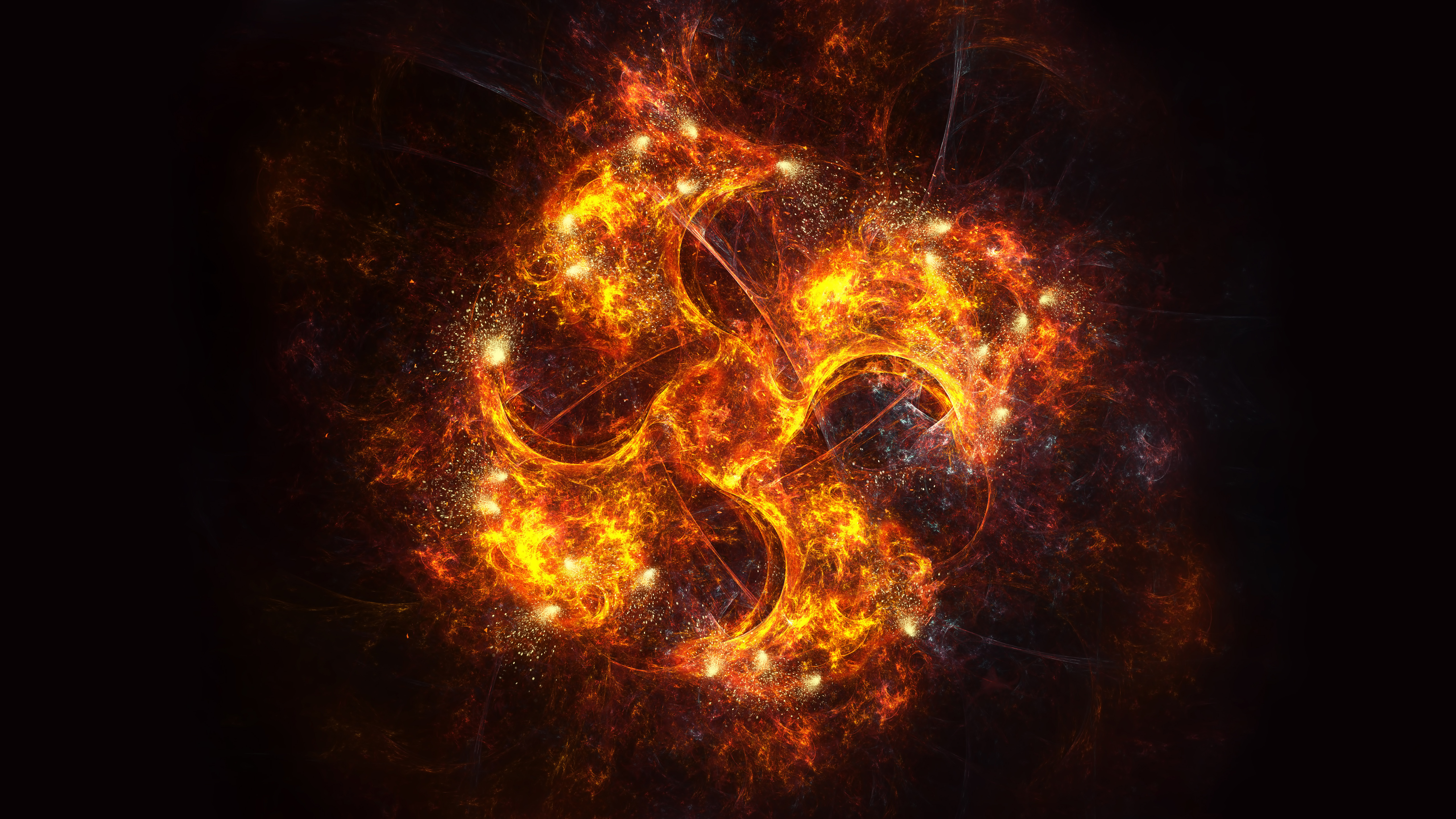 General 5120x2880 3D Abstract abstract fire dark background