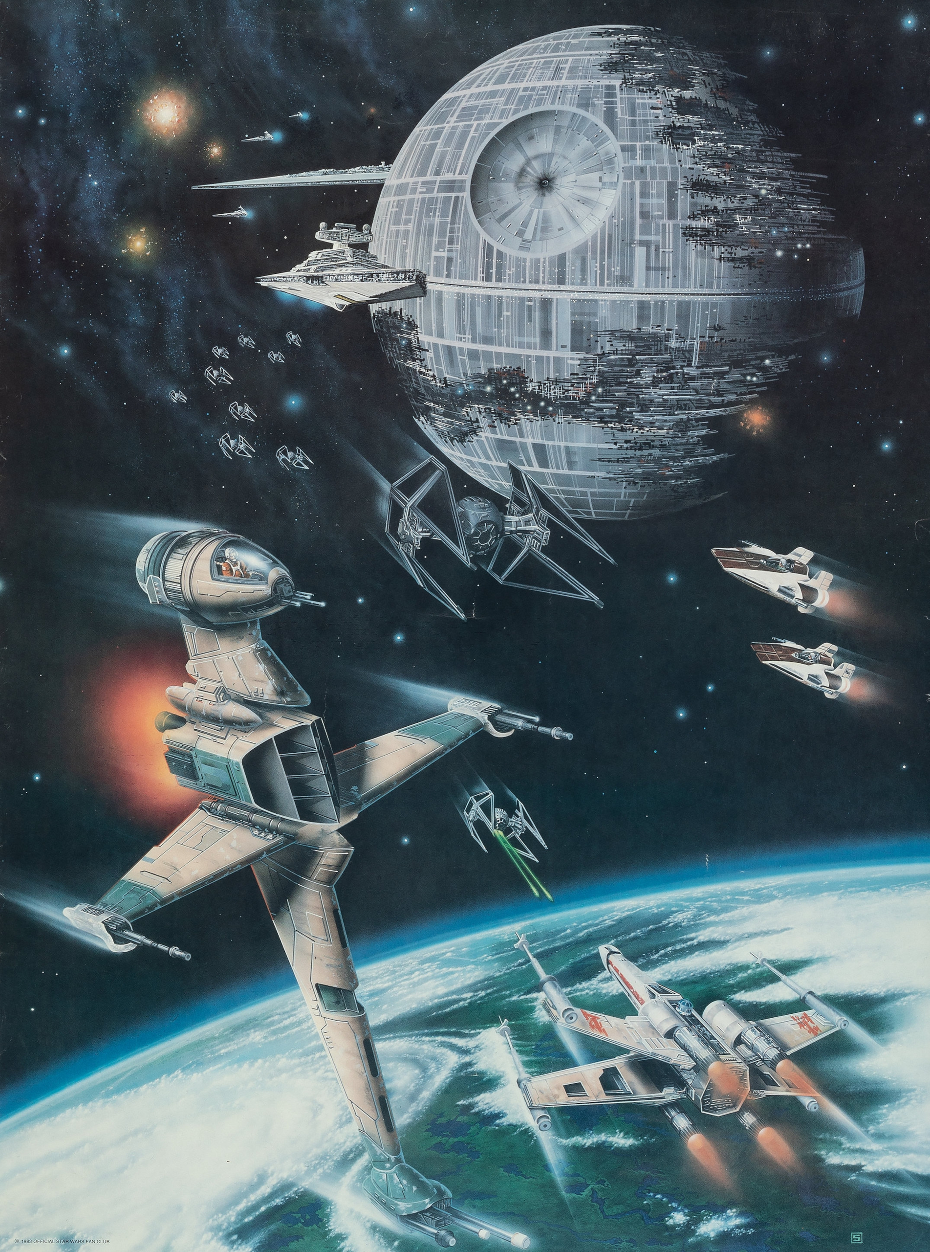General 1903x2560 Star Wars B-wing A-Wing X-wing TIE Interceptor Death Star Star Destroyer battle portrait display artwork