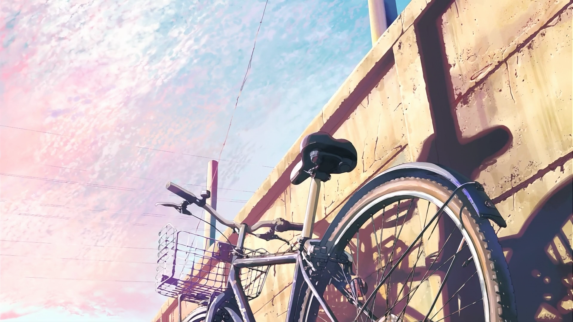 Anime 1920x1080 5 Centimeters Per Second vehicle bicycle low-angle anime