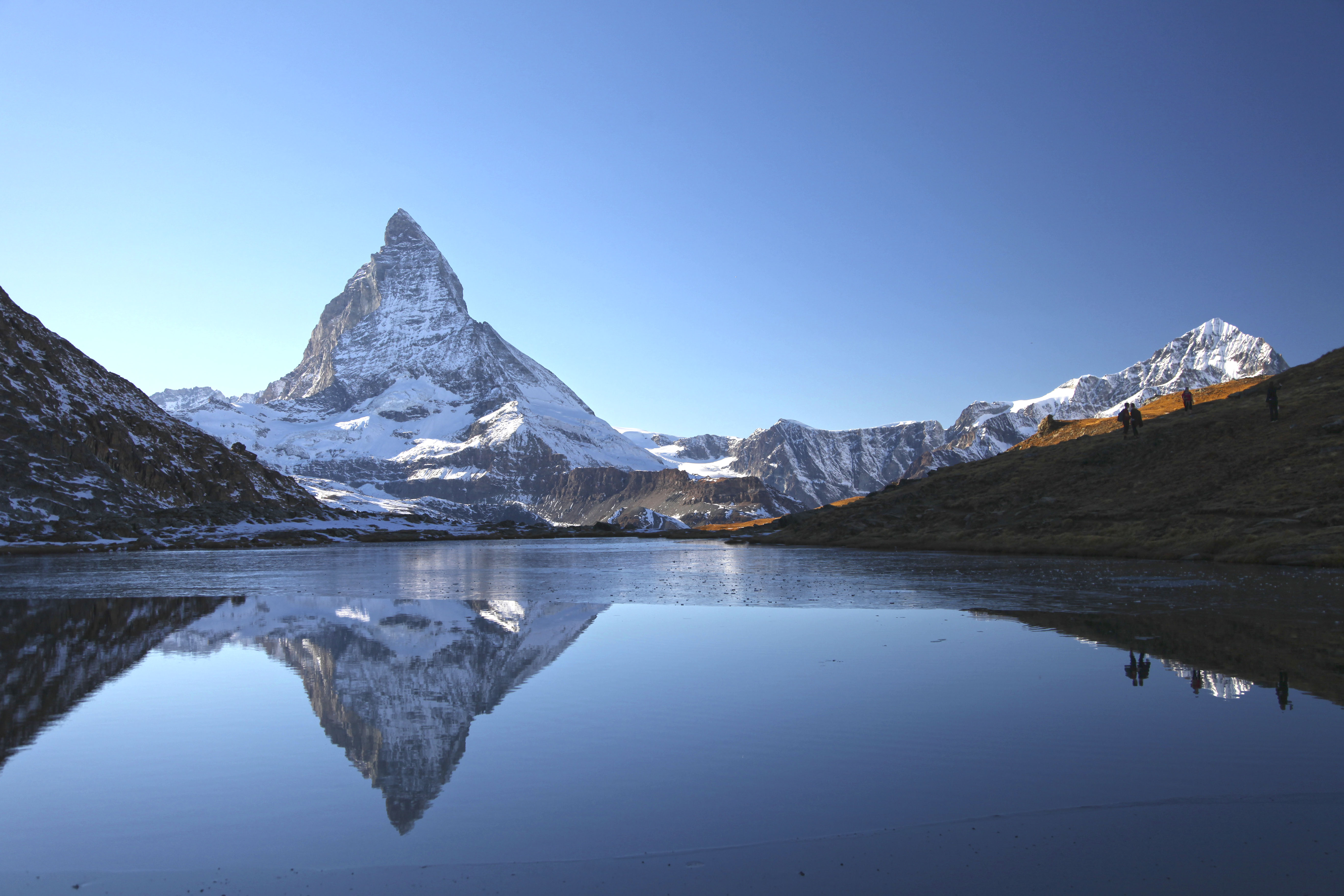 General 5483x3655 mountains water clear sky peaceful snow landscape Matterhorn nature outdoors reflection