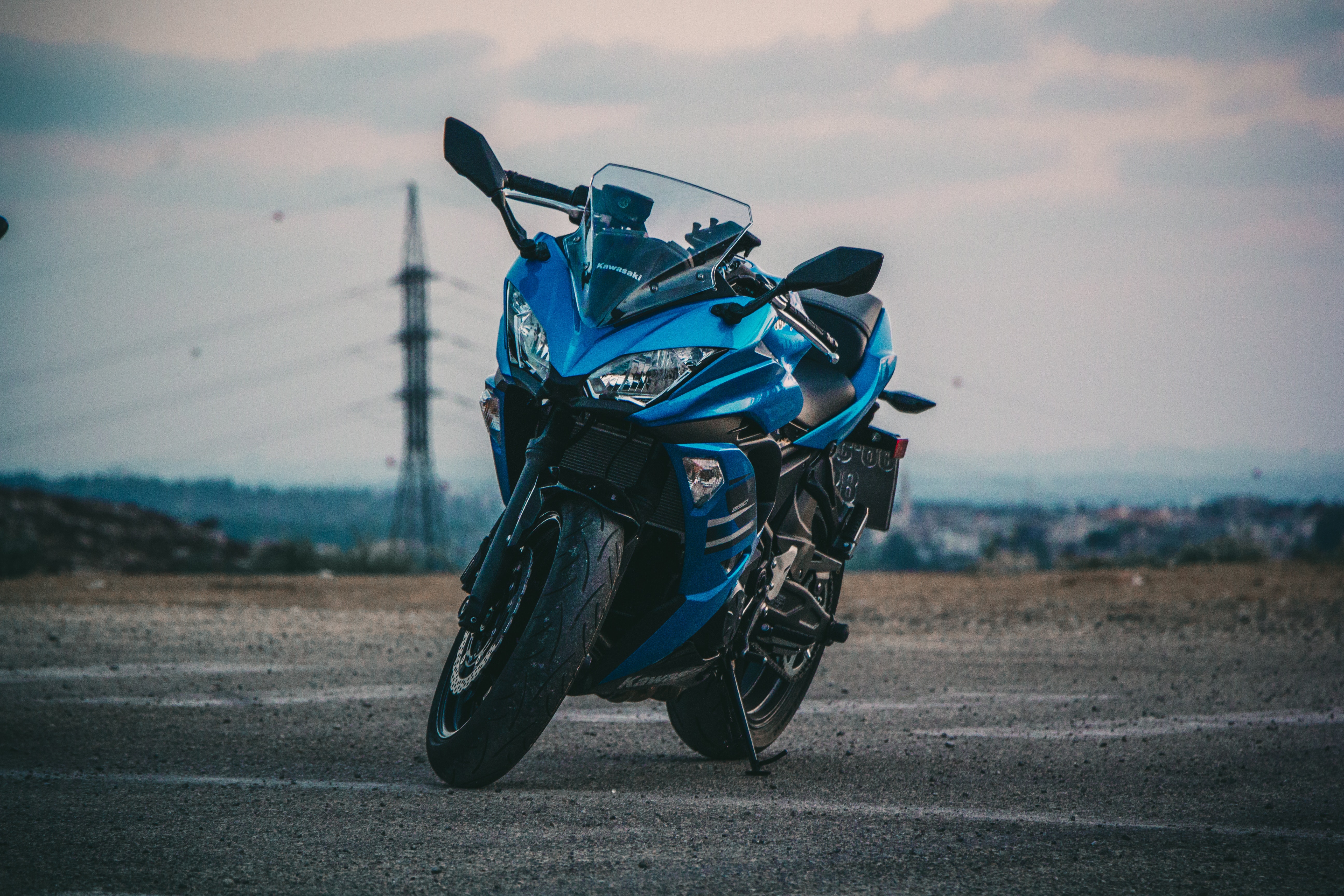 General 5184x3456 motorcycle blue vehicle outdoors Kawasaki Japanese motorcycles